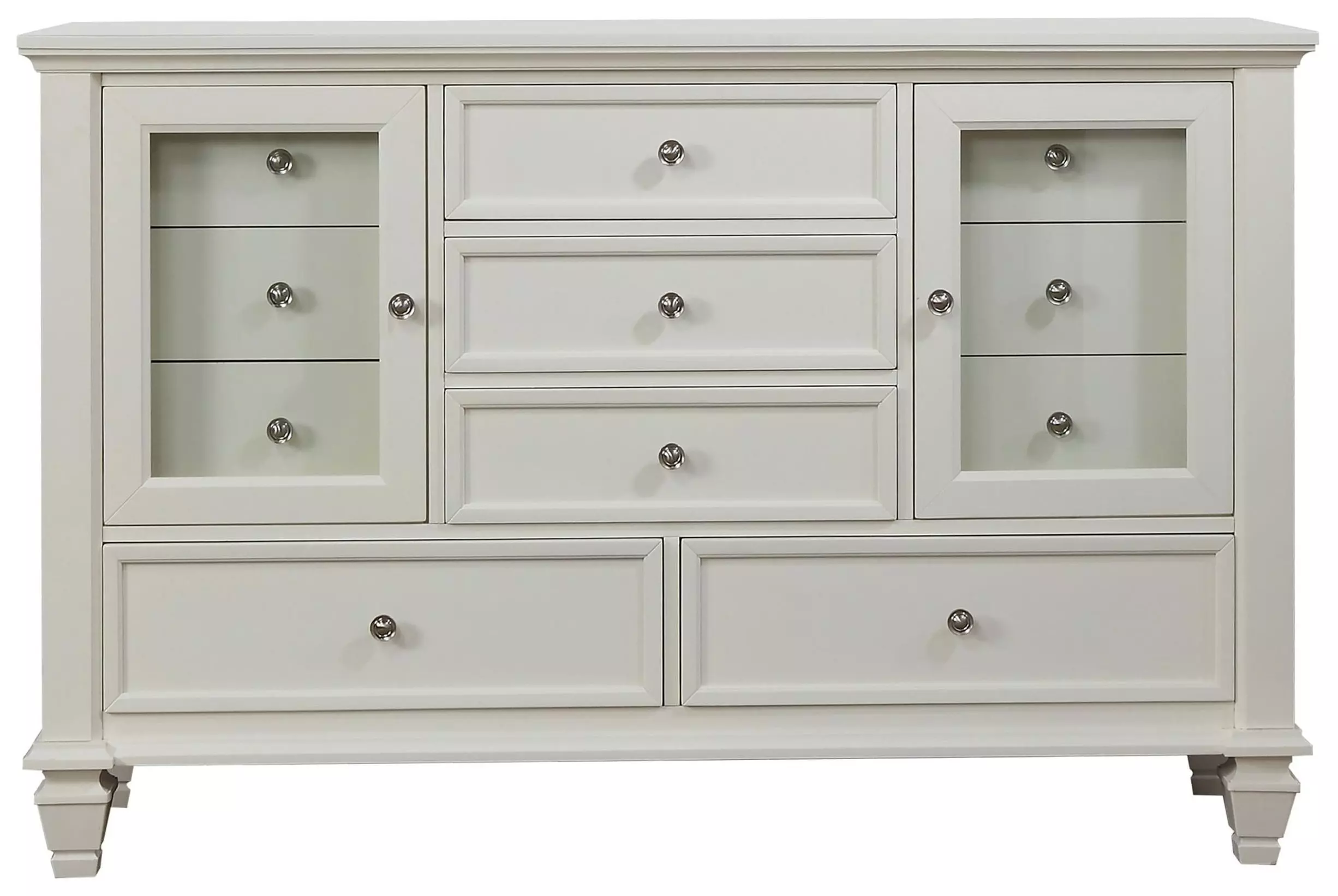 13引き出しドレッサー　衣装チェスト　Drawer Dresser　白 Sandy White Dresser from Coaster (201303) | Coleman Furniture