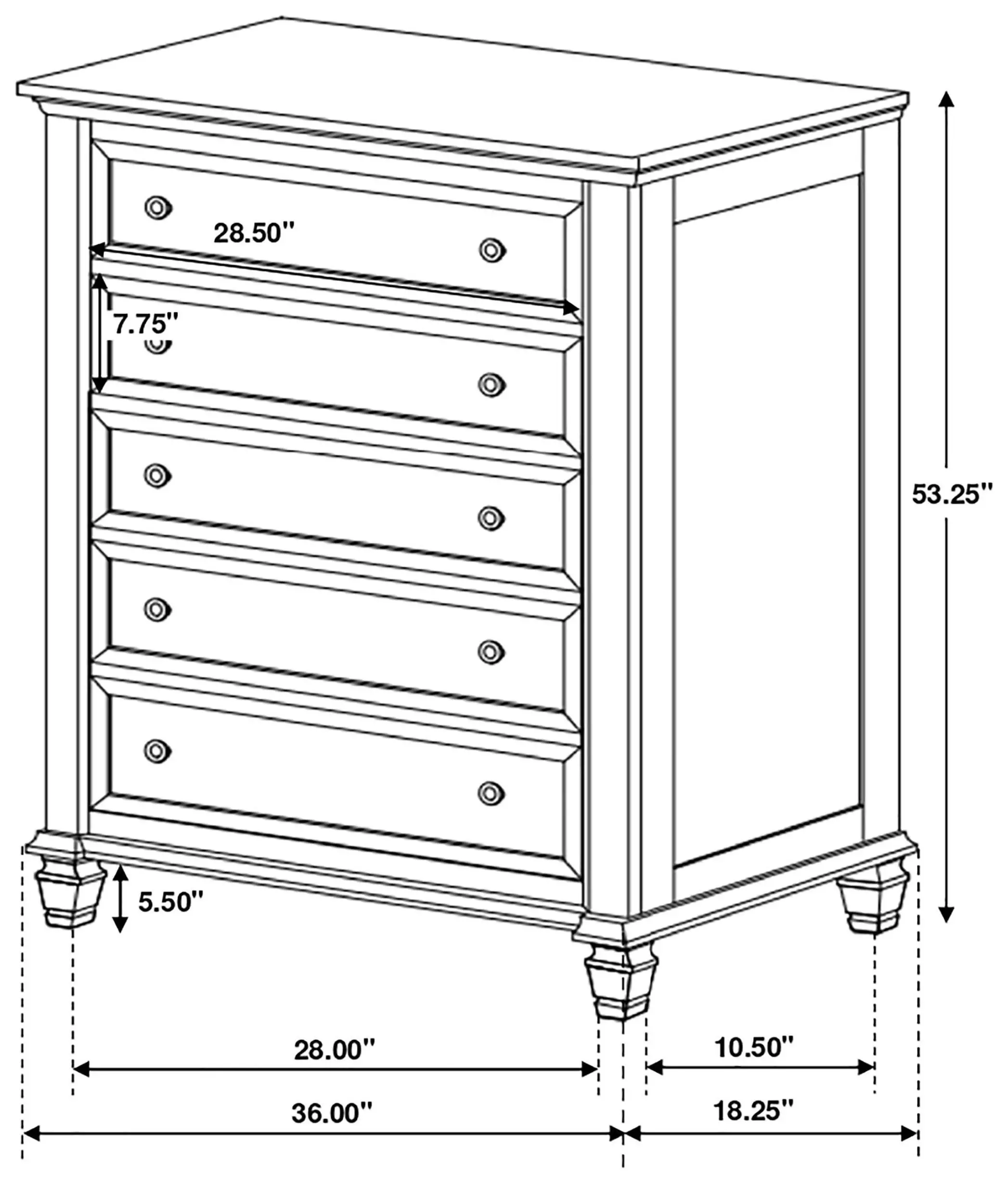 Sandy White Chest