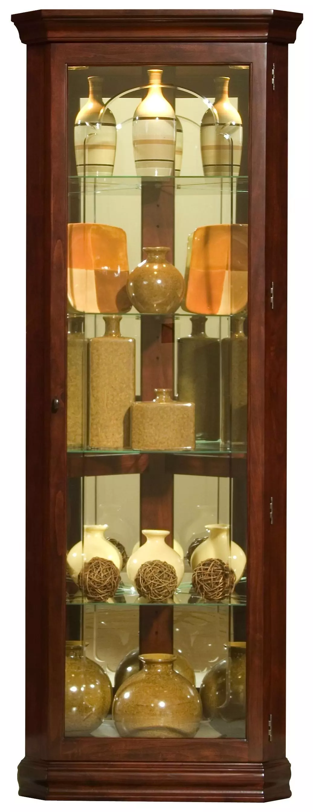 Victorian Cherry Corner Curio from Pulaski (20205) | Coleman Furniture