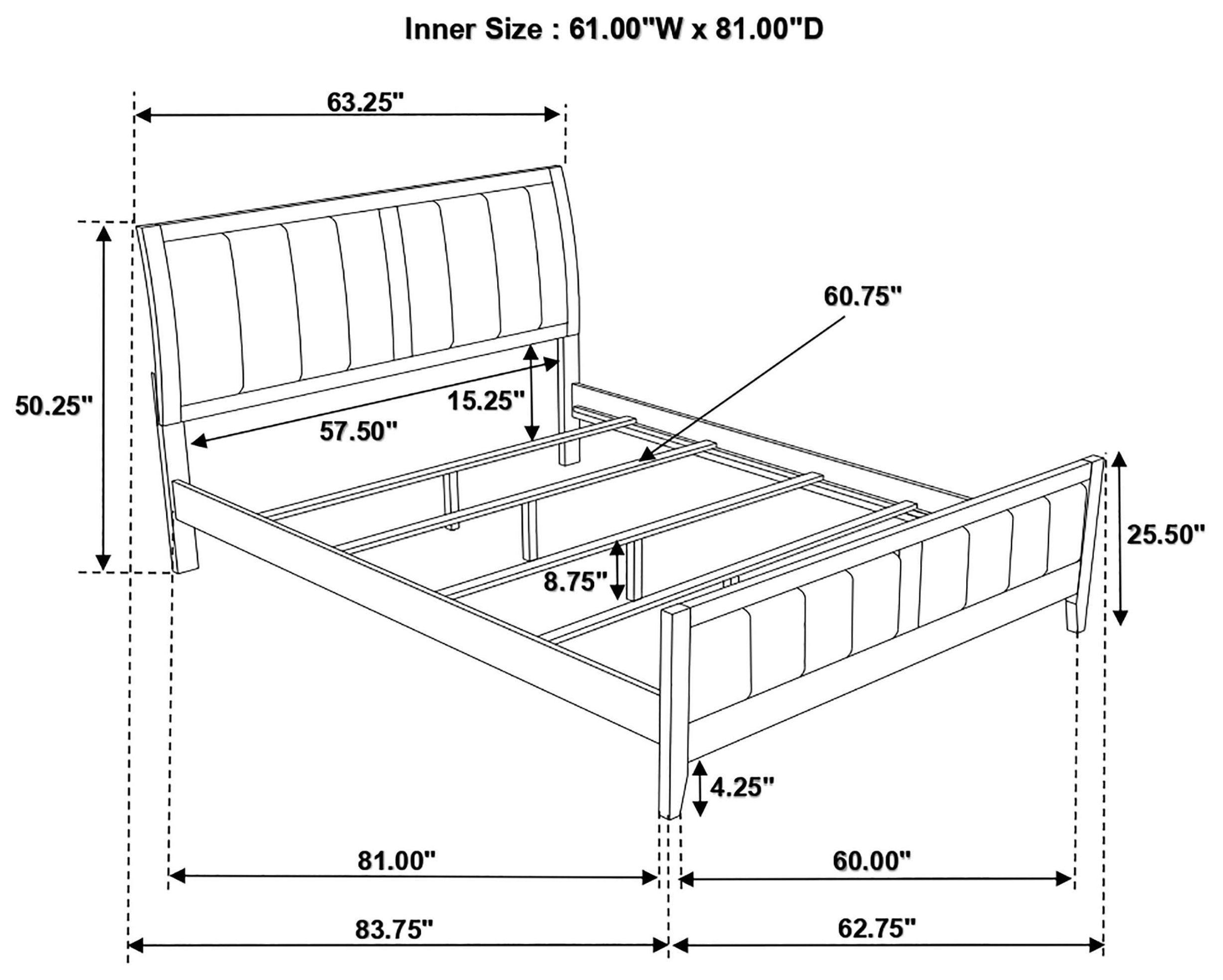 Carlton Cappuccino Queen Panel Bed