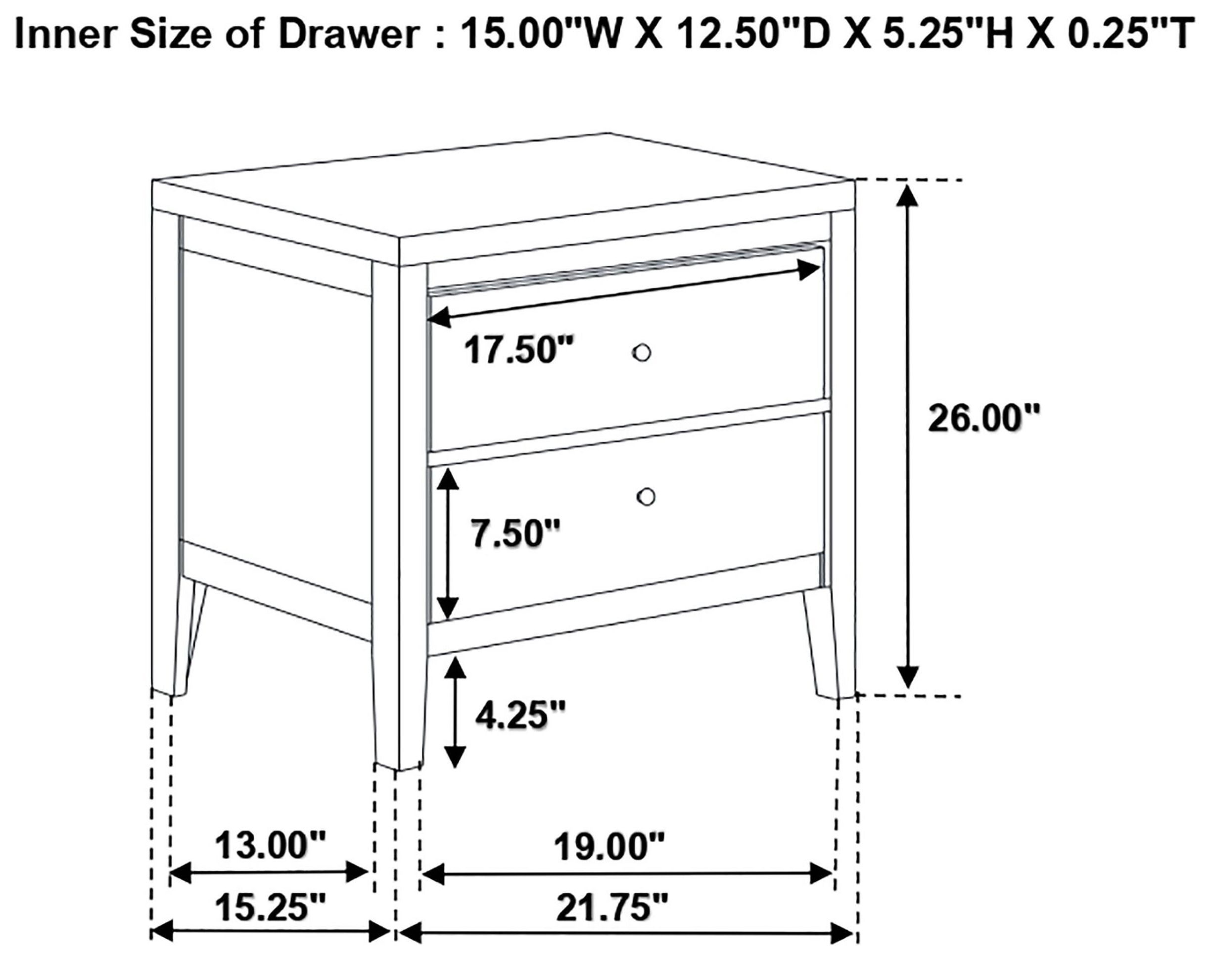 Carlton Cappuccino Nightstand