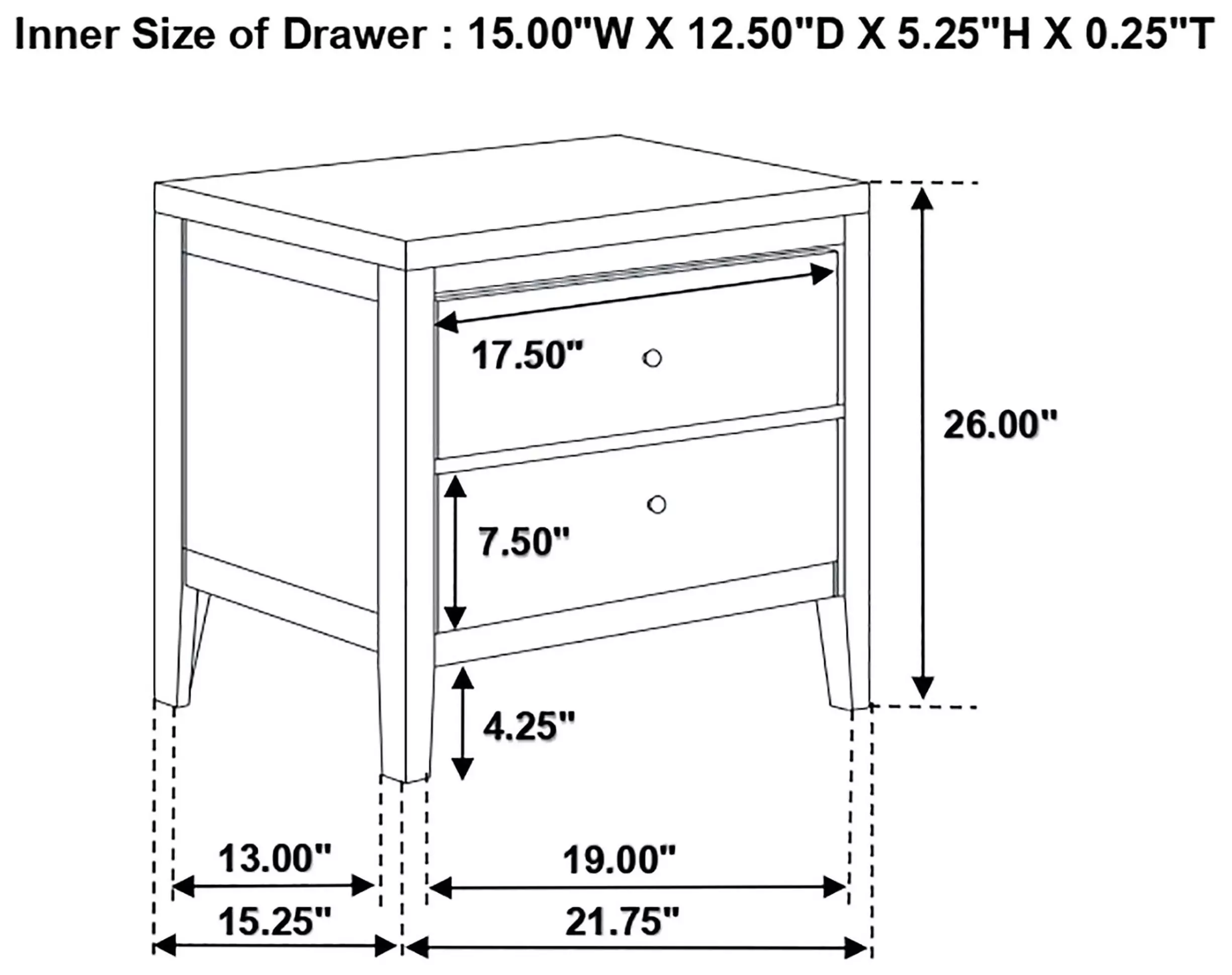 Carlton Cappuccino Nightstand