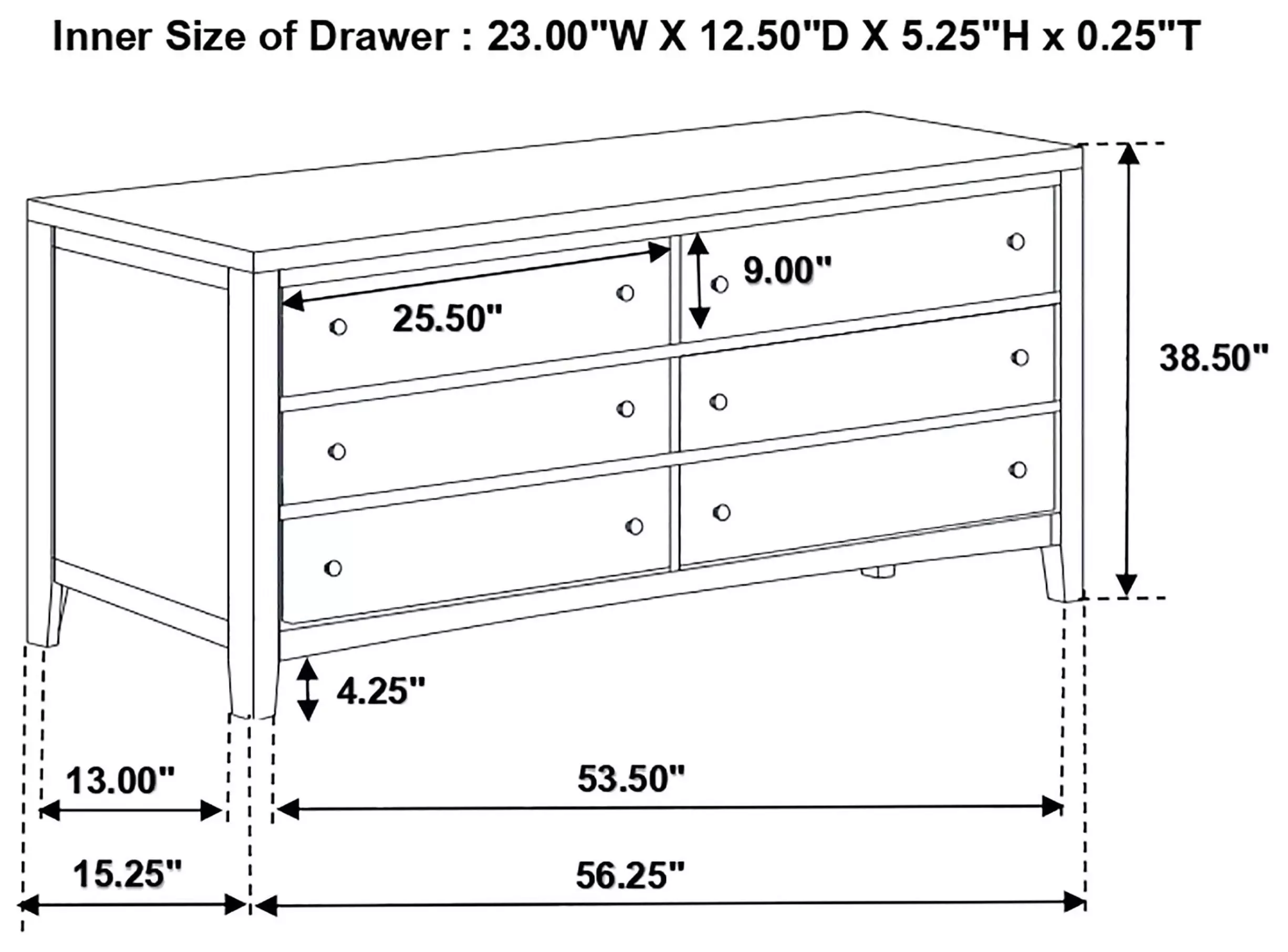 Carlton Cappuccino Dresser