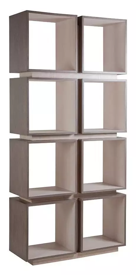 Signature Designs Bleached Olive Ash And White Oak Mercury 8 Cube Etagere