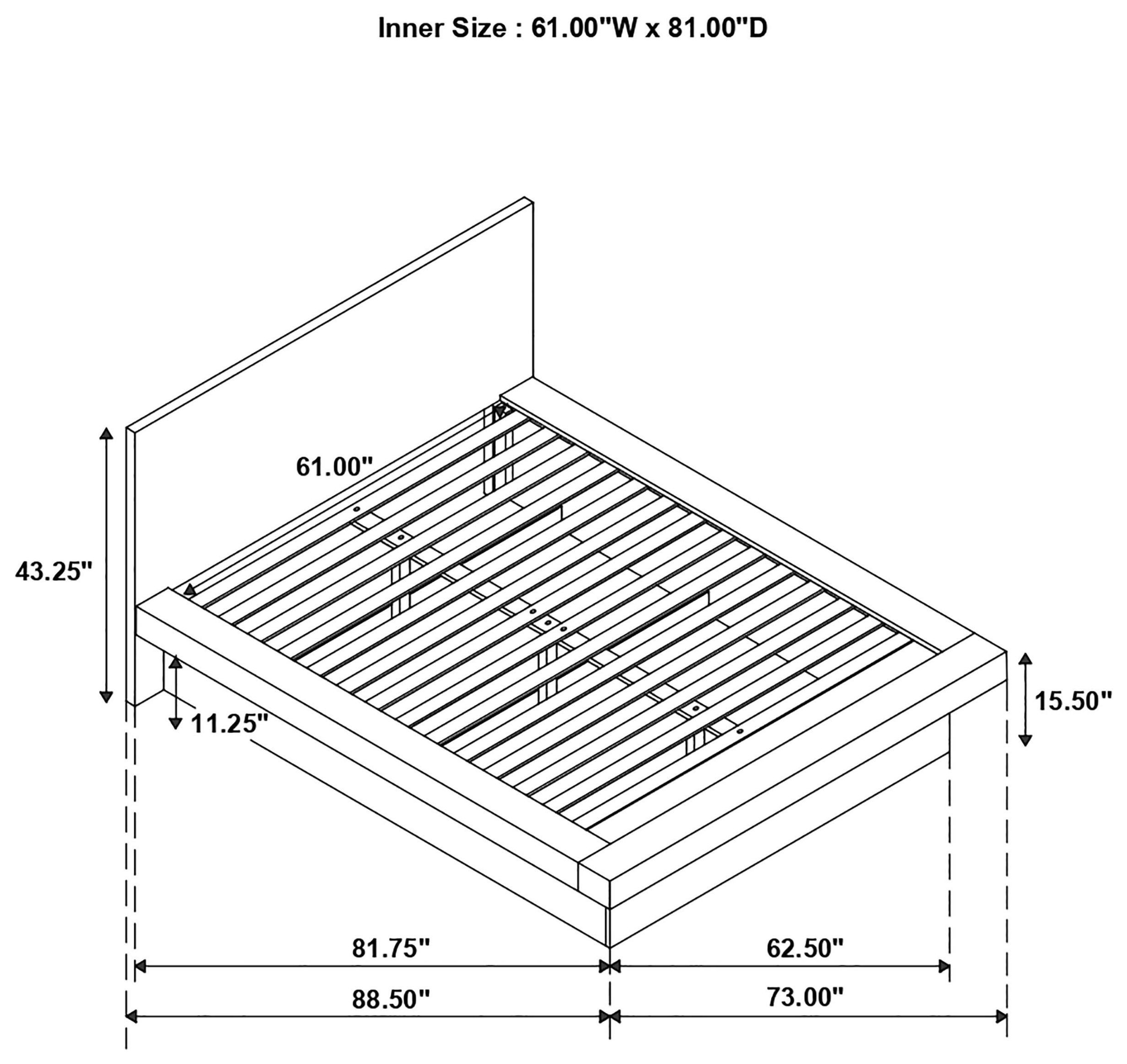 Jessica White Queen Platform Bed