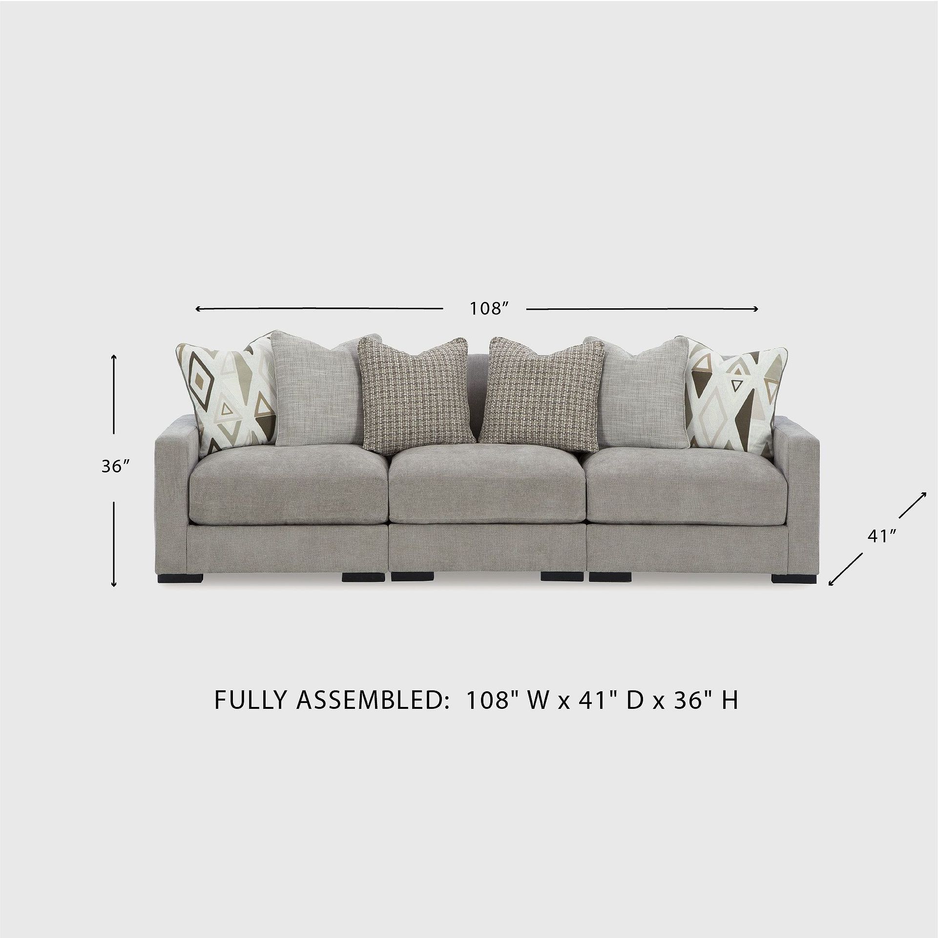 Aslan Court Pebble Modular 108" Sofa
