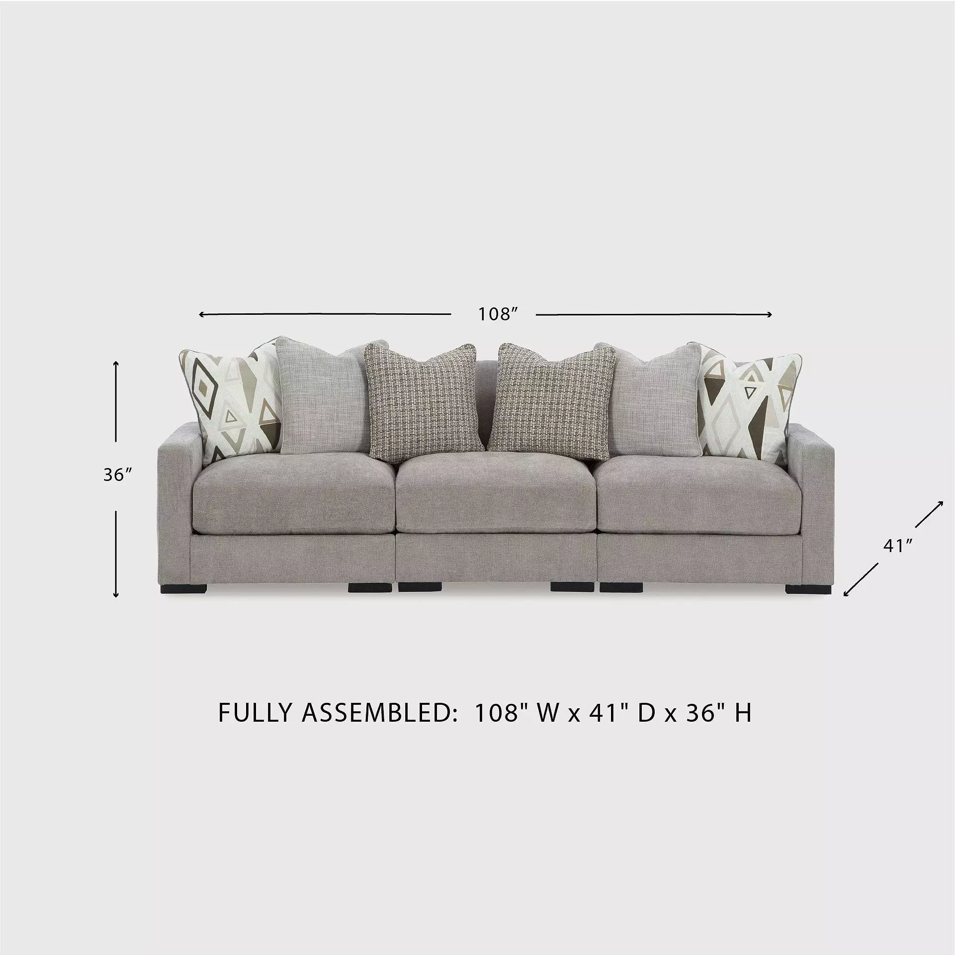 Aslan Court Pebble Modular 108" Sofa