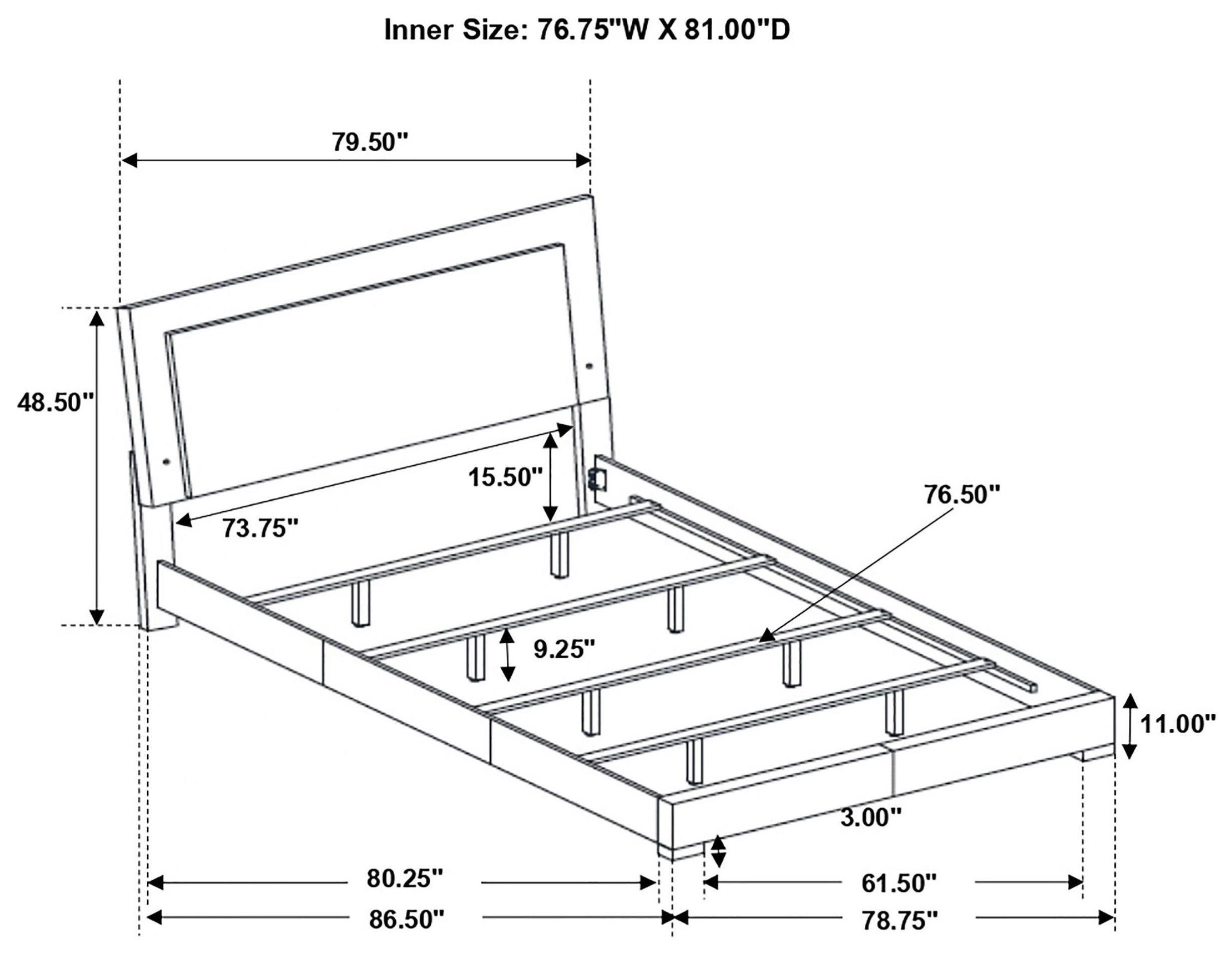 Felicity Gloss White King Panel Bed With LED Lighting
