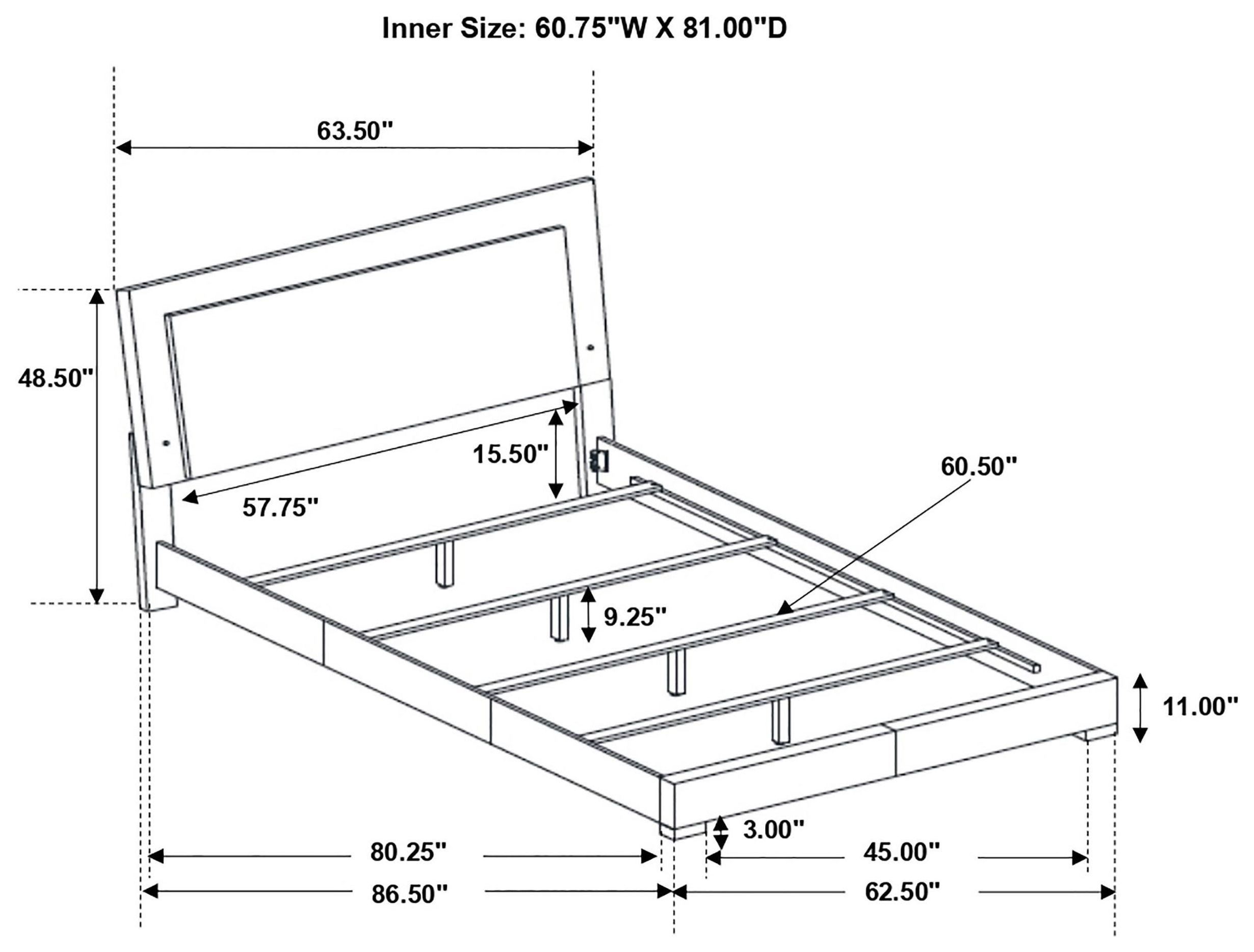Felicity Gloss White Queen Panel Bed With LED Lighting