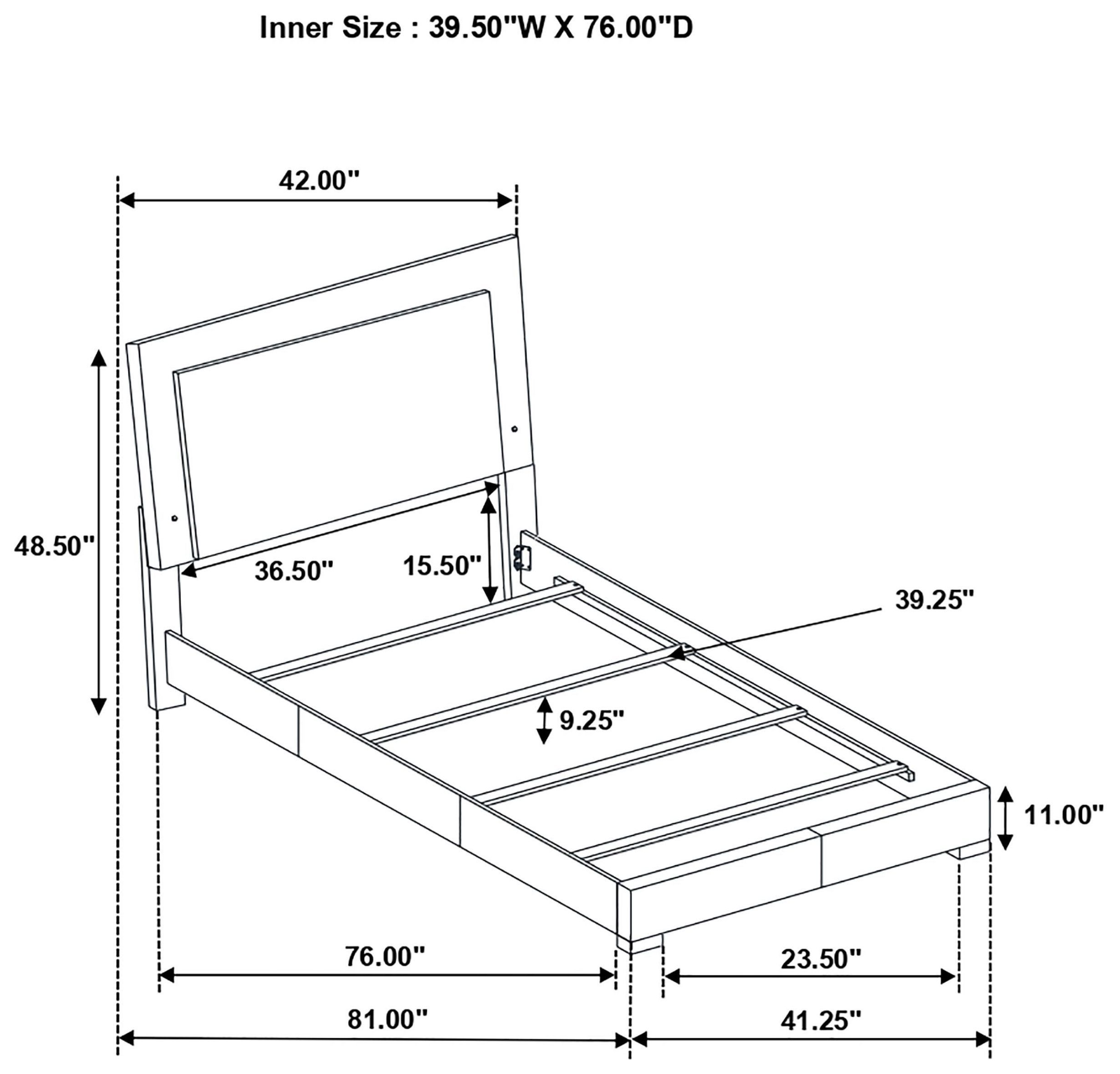 Felicity Gloss White Twin Panel Bed With LED Lighting