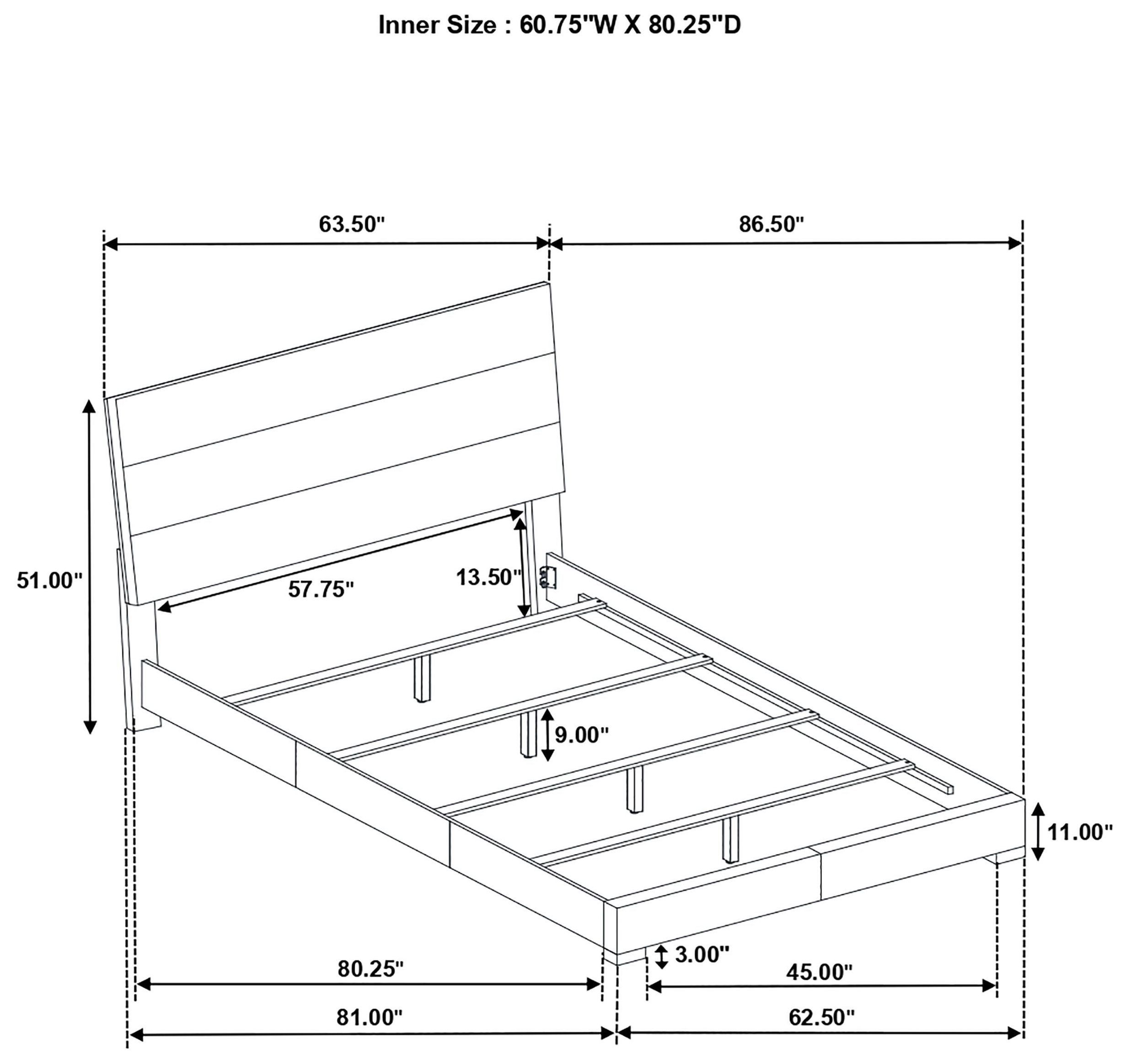 Felicity Gloss White Queen Panel Bed