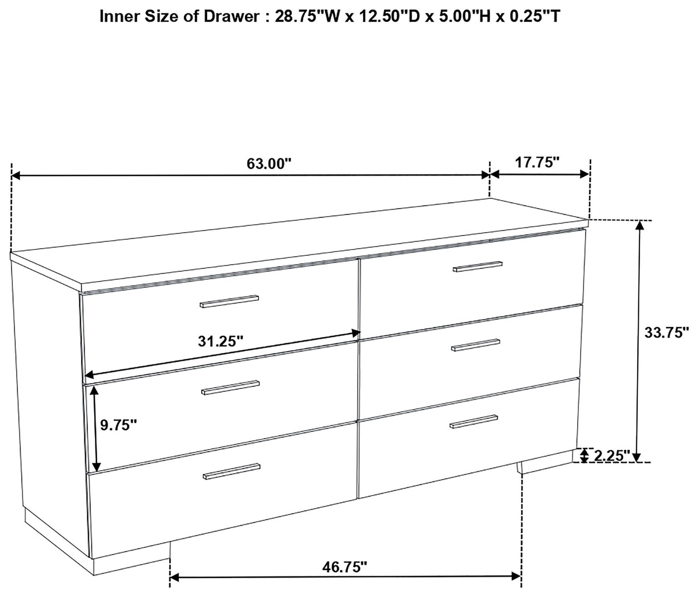 Felicity Gloss White Dresser