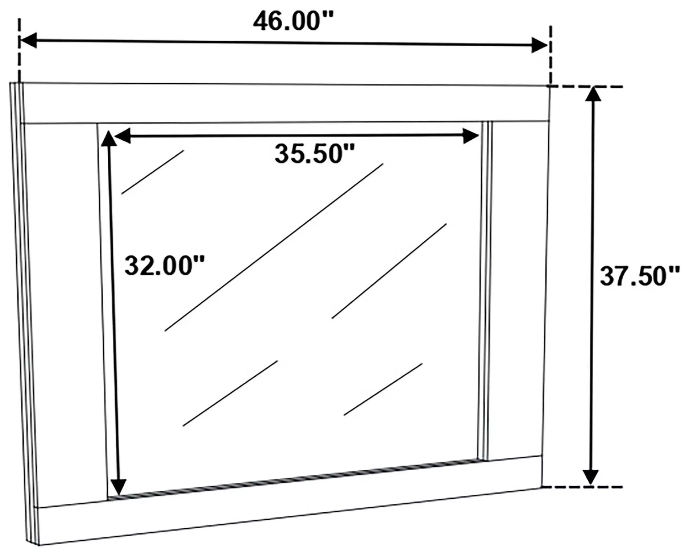Felicity Gloss White Mirror