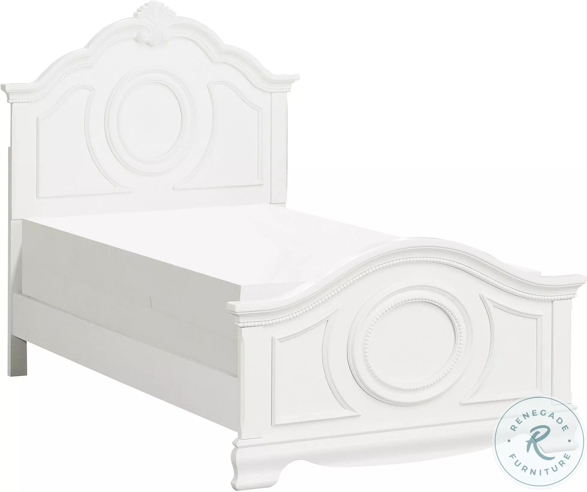Homelegance Lucida White Full Panel Bed, image size:1959x1641