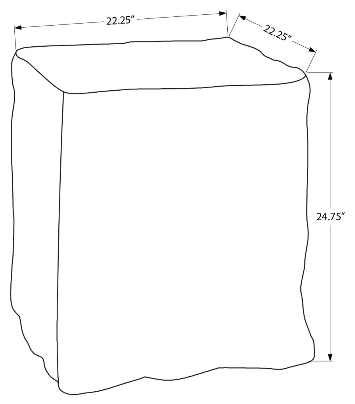 4111 White Square Accent Table