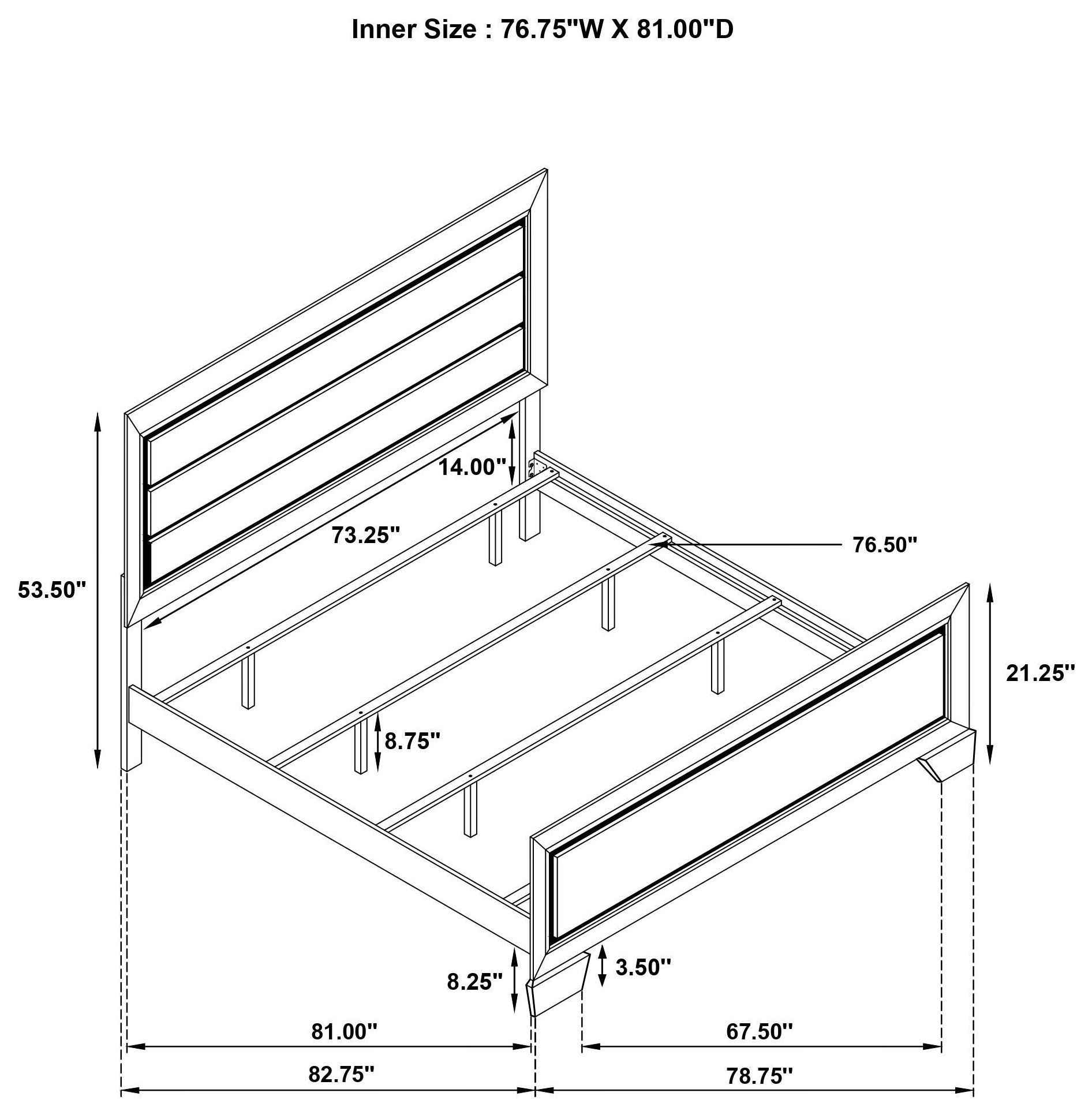 Kauffman Washed Taupe King Panel Bed