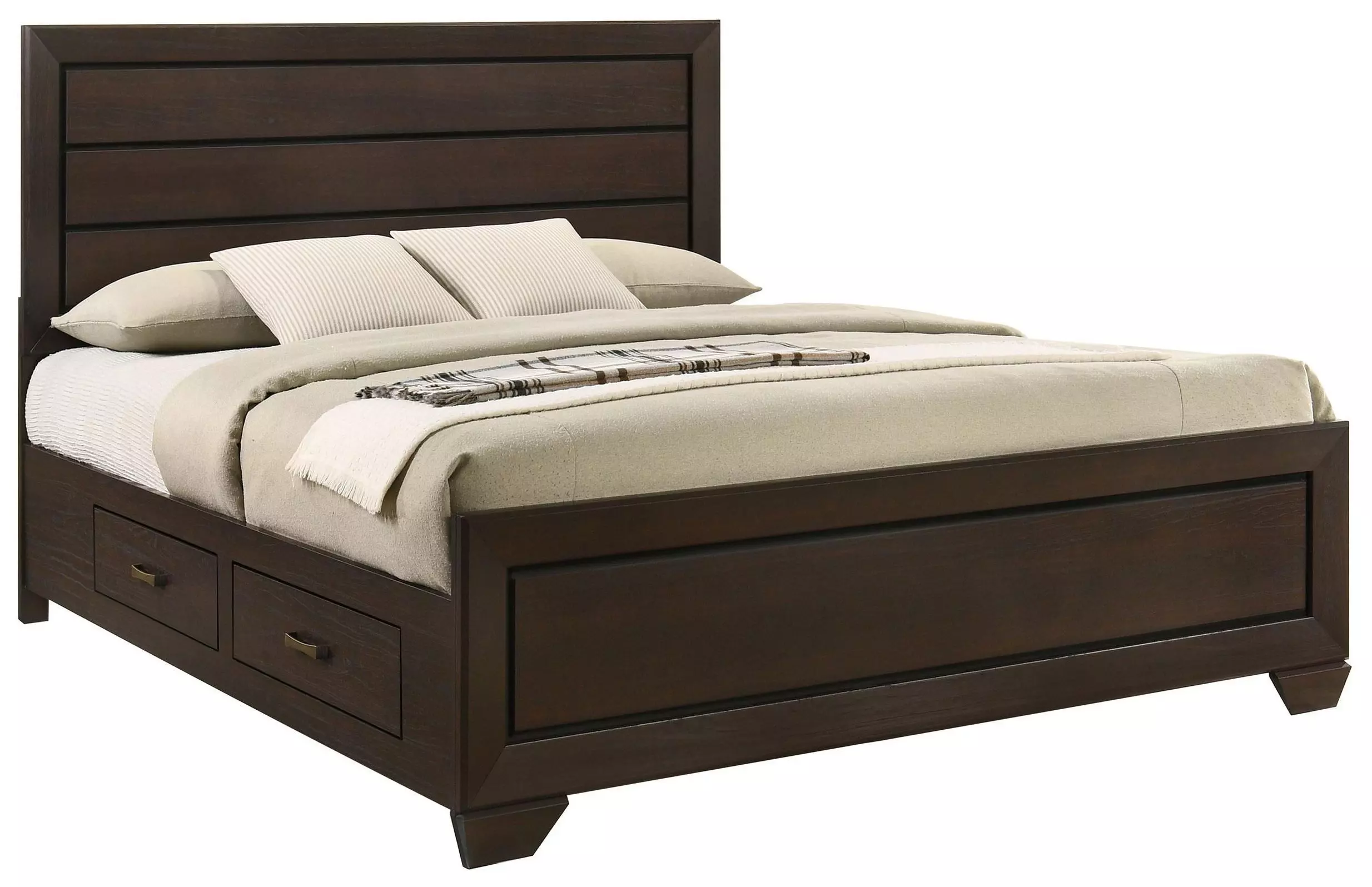 Fenbrook Dark Cocoa King Storage Panel Bed From Home Gallery