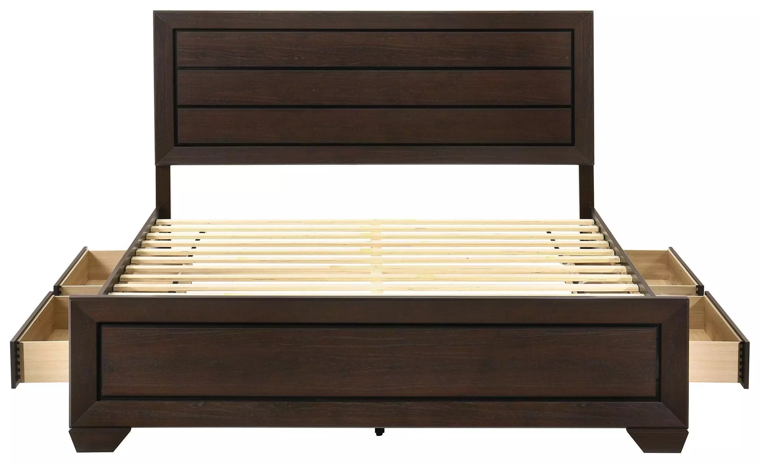 Fenbrook Dark Cocoa King Storage Panel Bed From Home Gallery