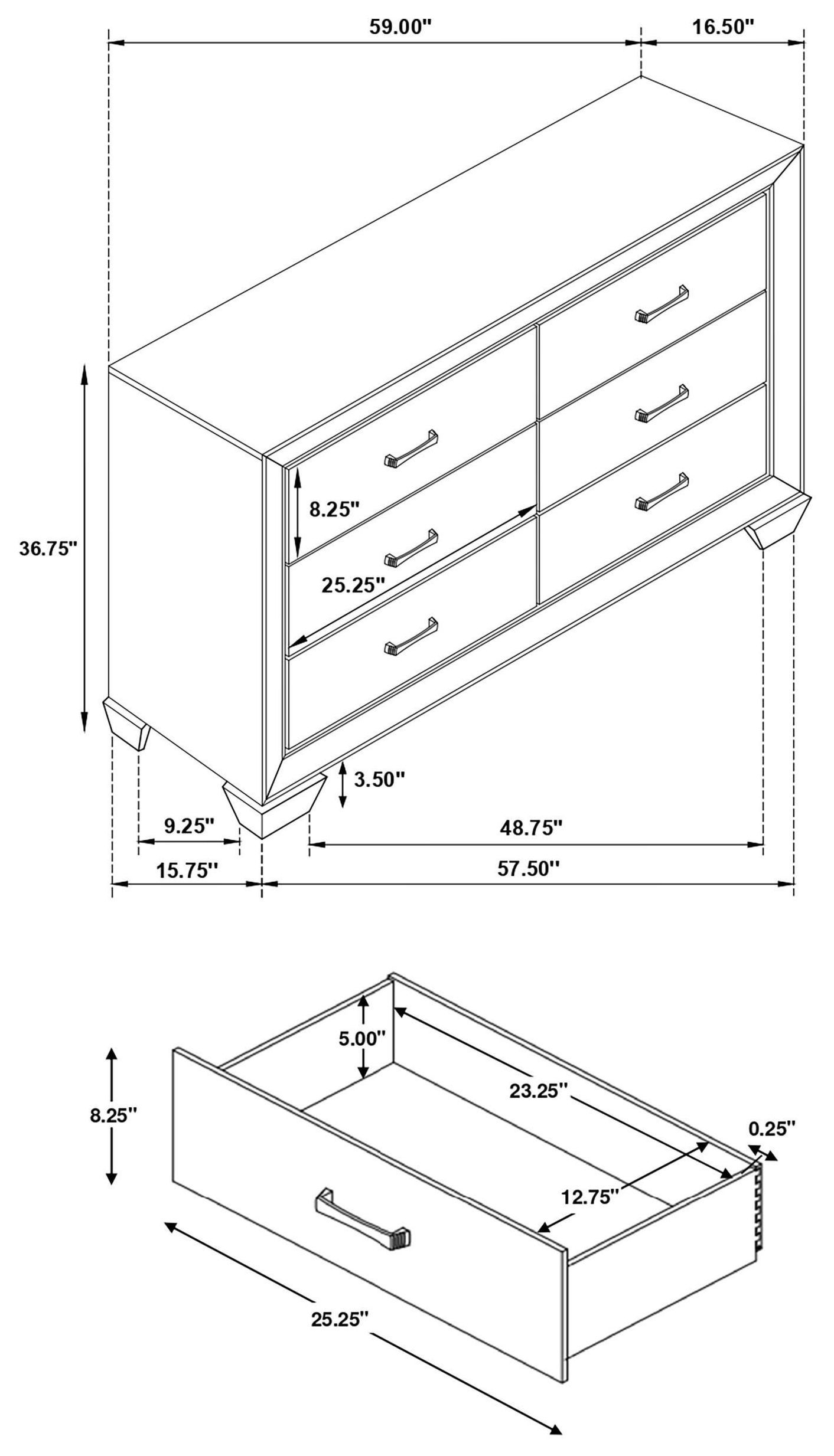 Fenbrook Dark Cocoa Dresser