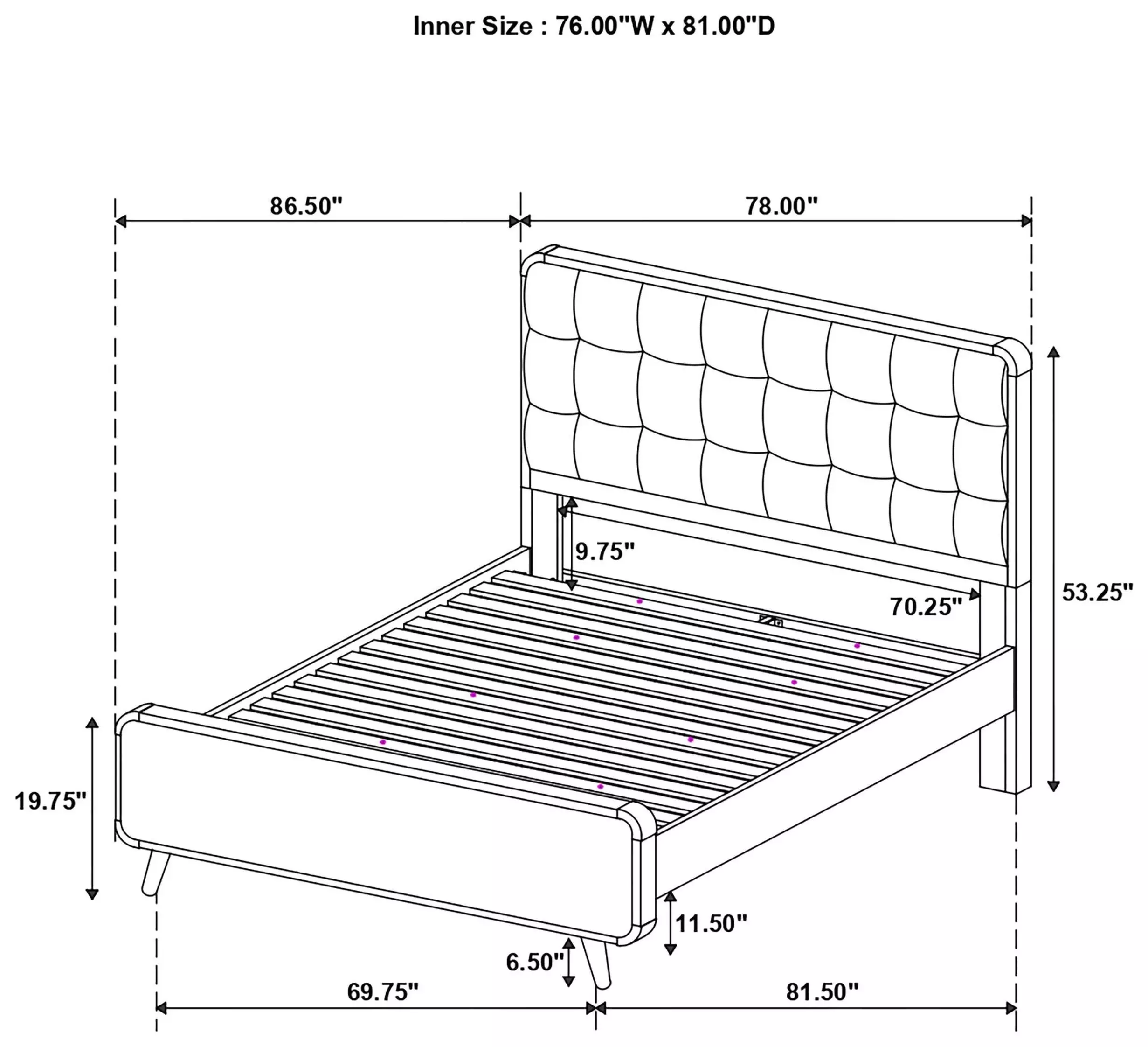 Robyn Dark Walnut King Panel Bed