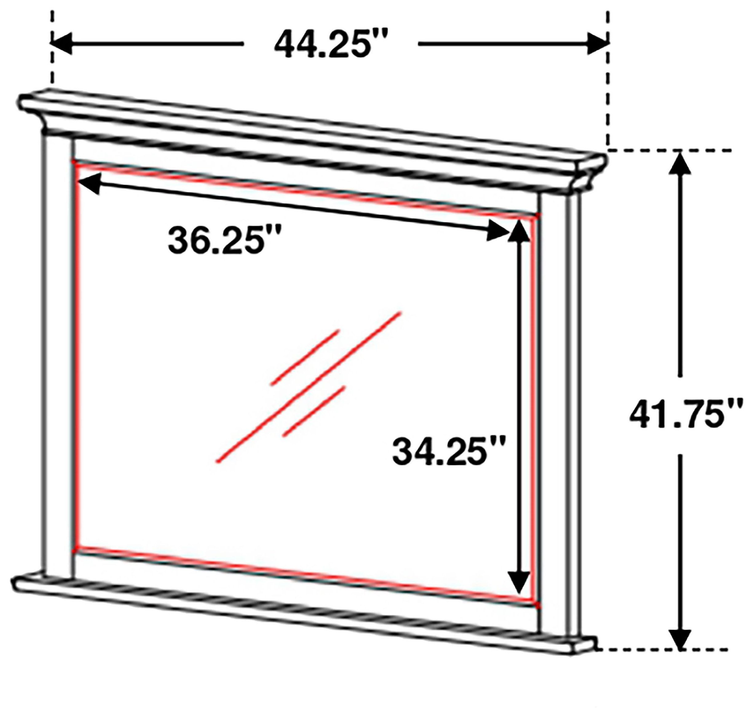 Franco Antique White Mirror