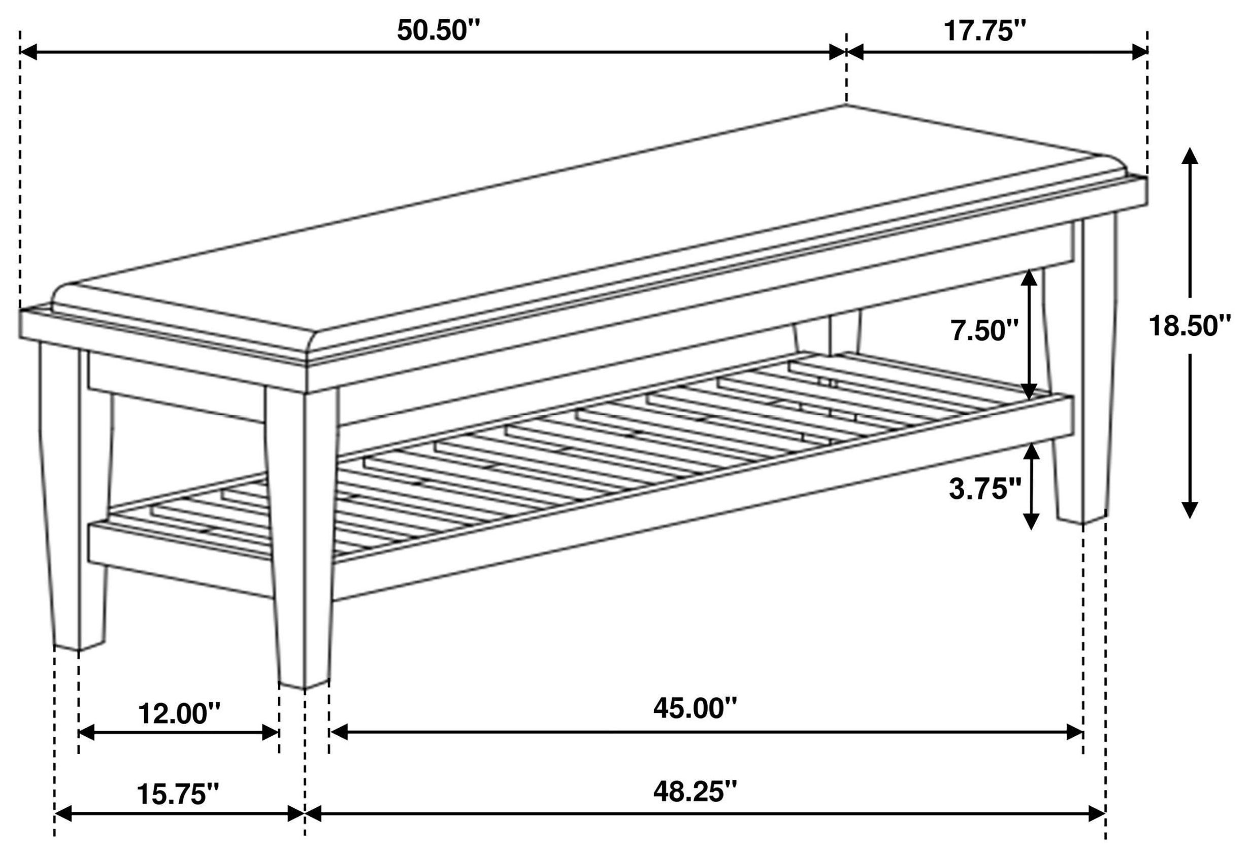 Franco Antique White Bench