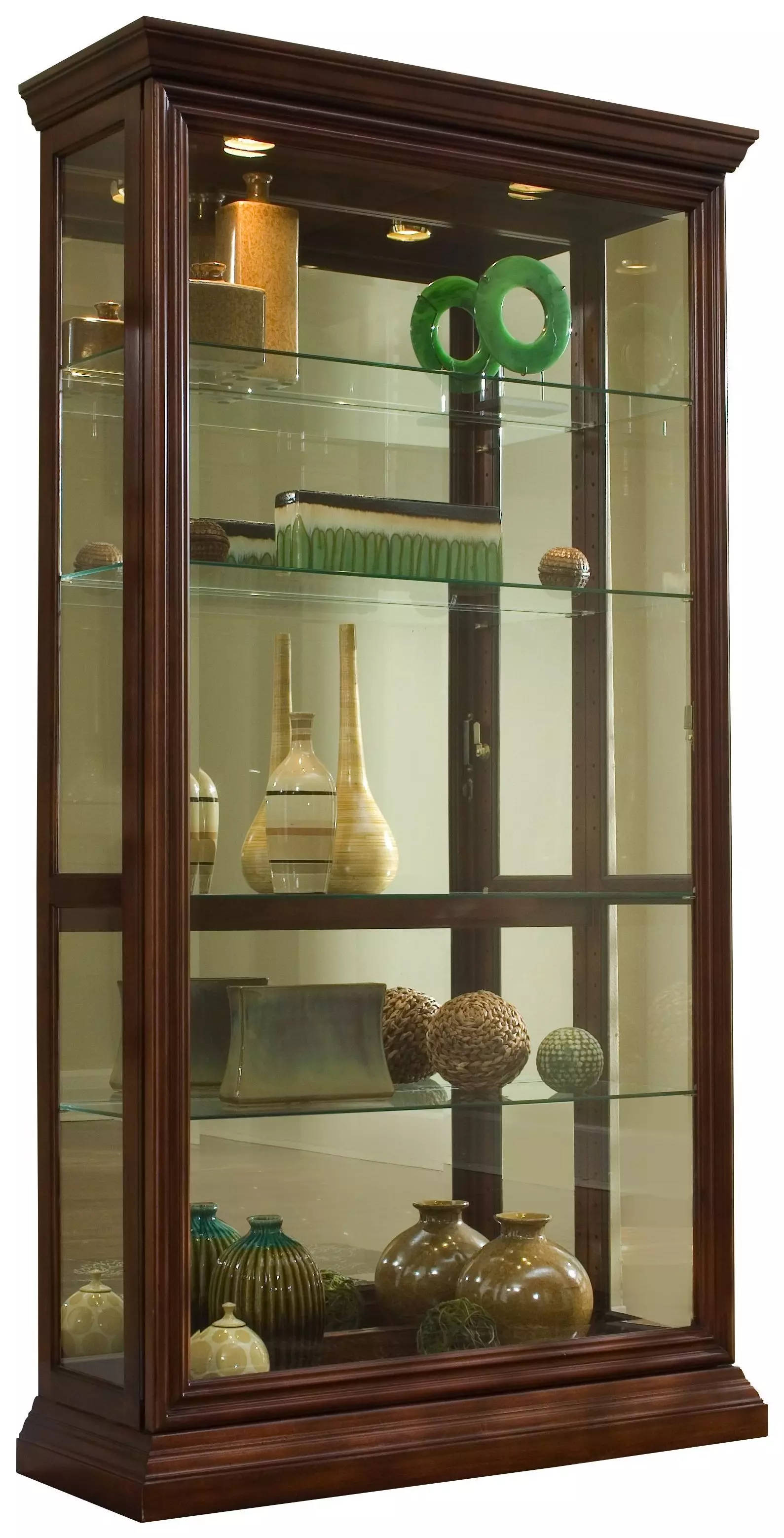 Pulaski Lighted Sliding Door Curio Cabinet