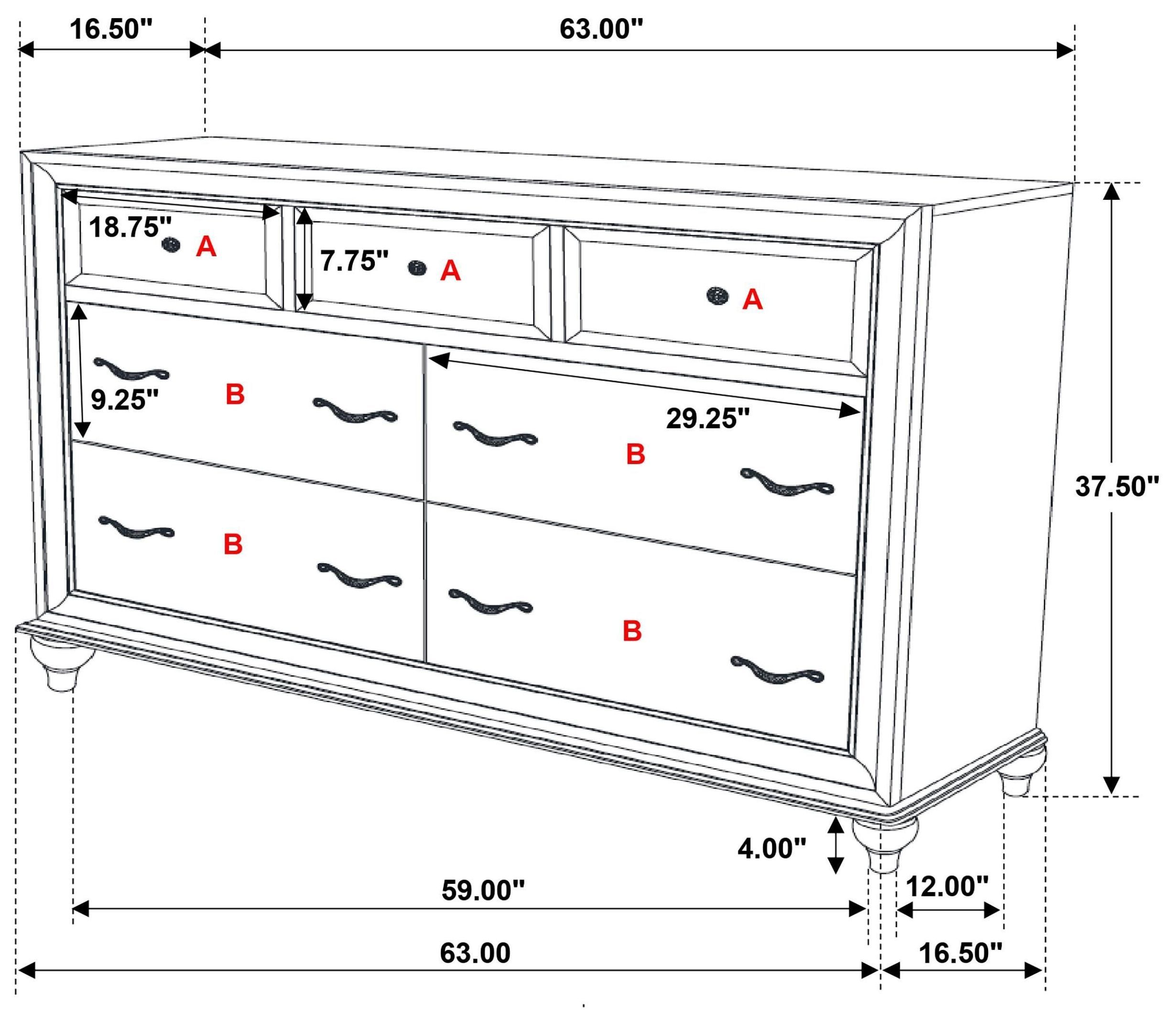Barzini White Dresser