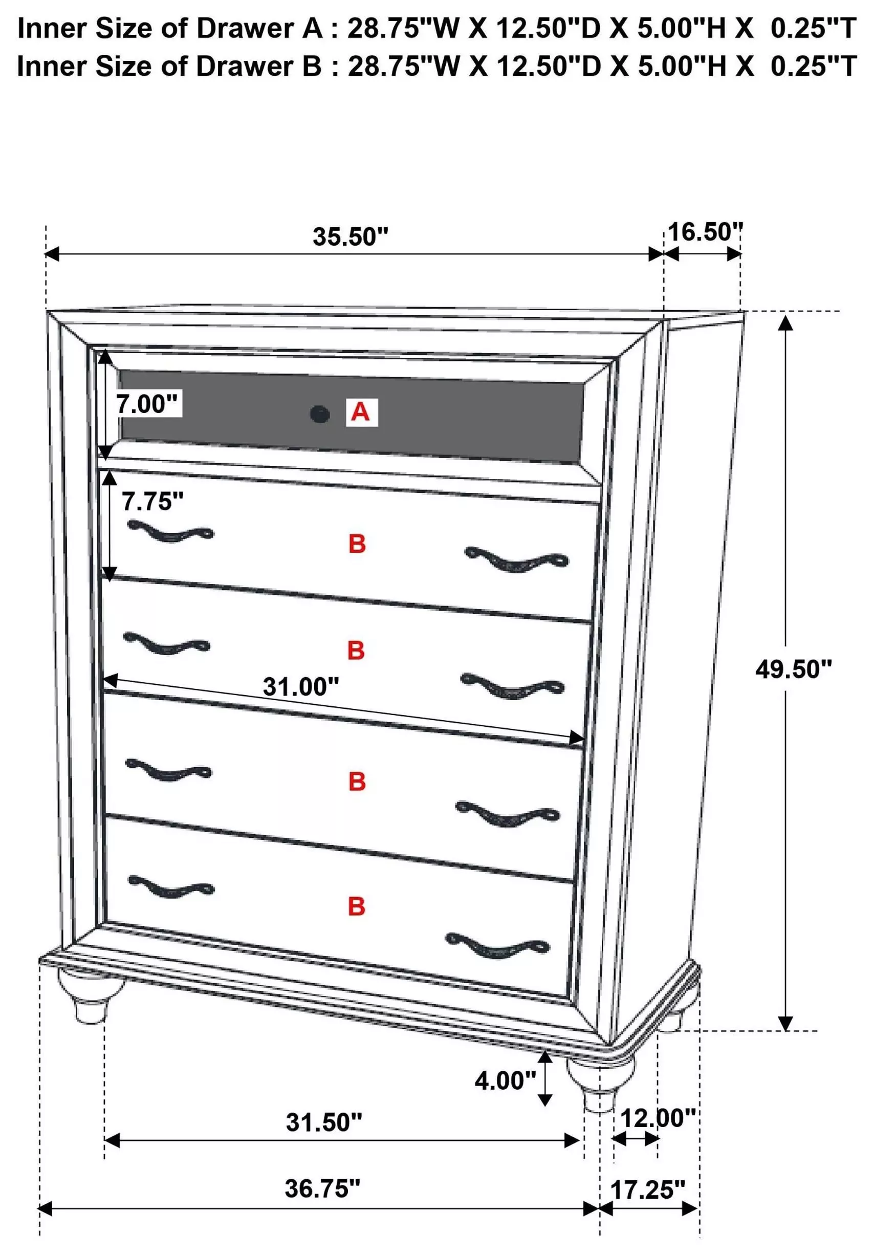 Barzini White Chest