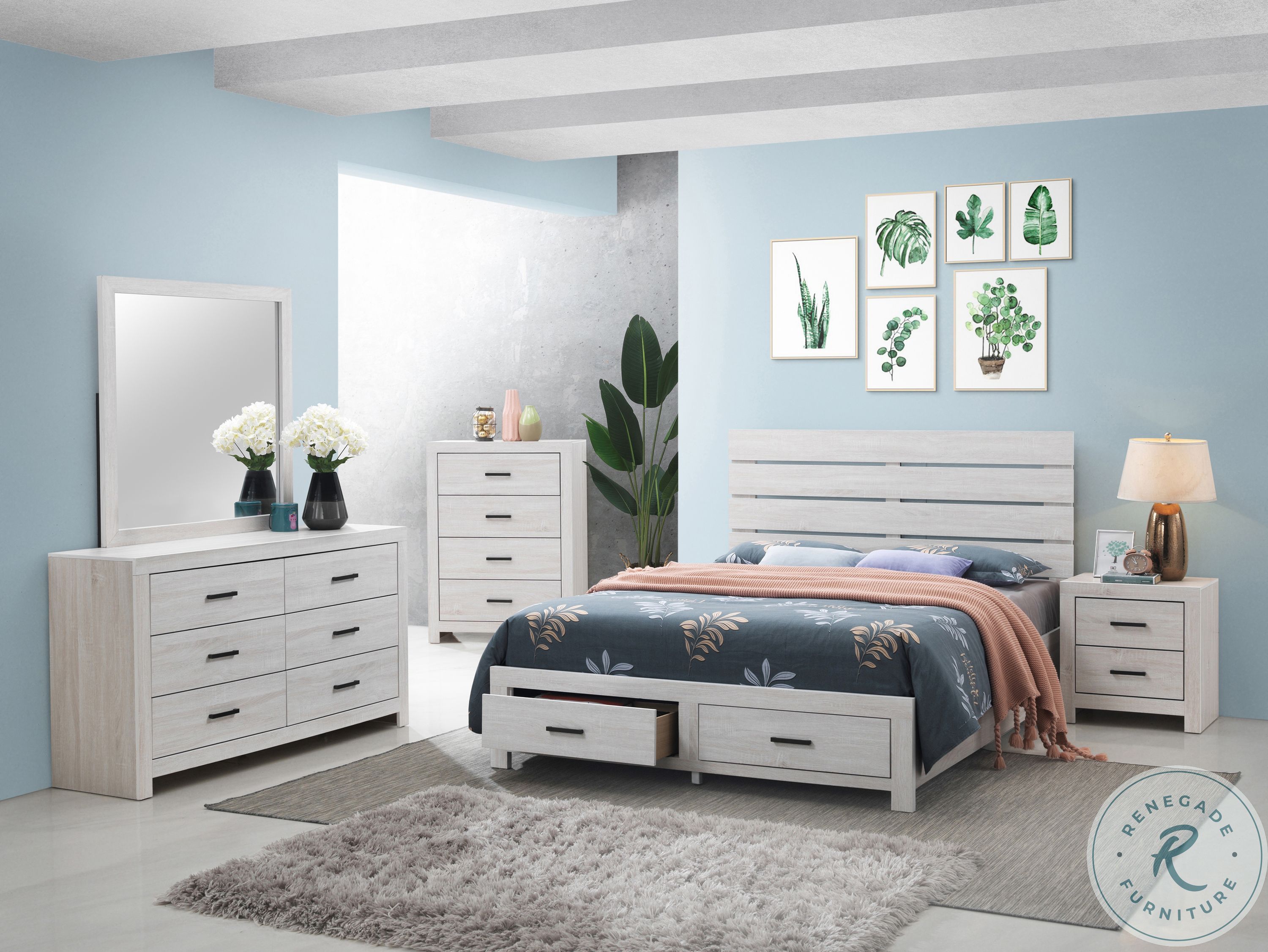 Allura Silver Panel Bedroom Set From Homelegance Coleman Furniture