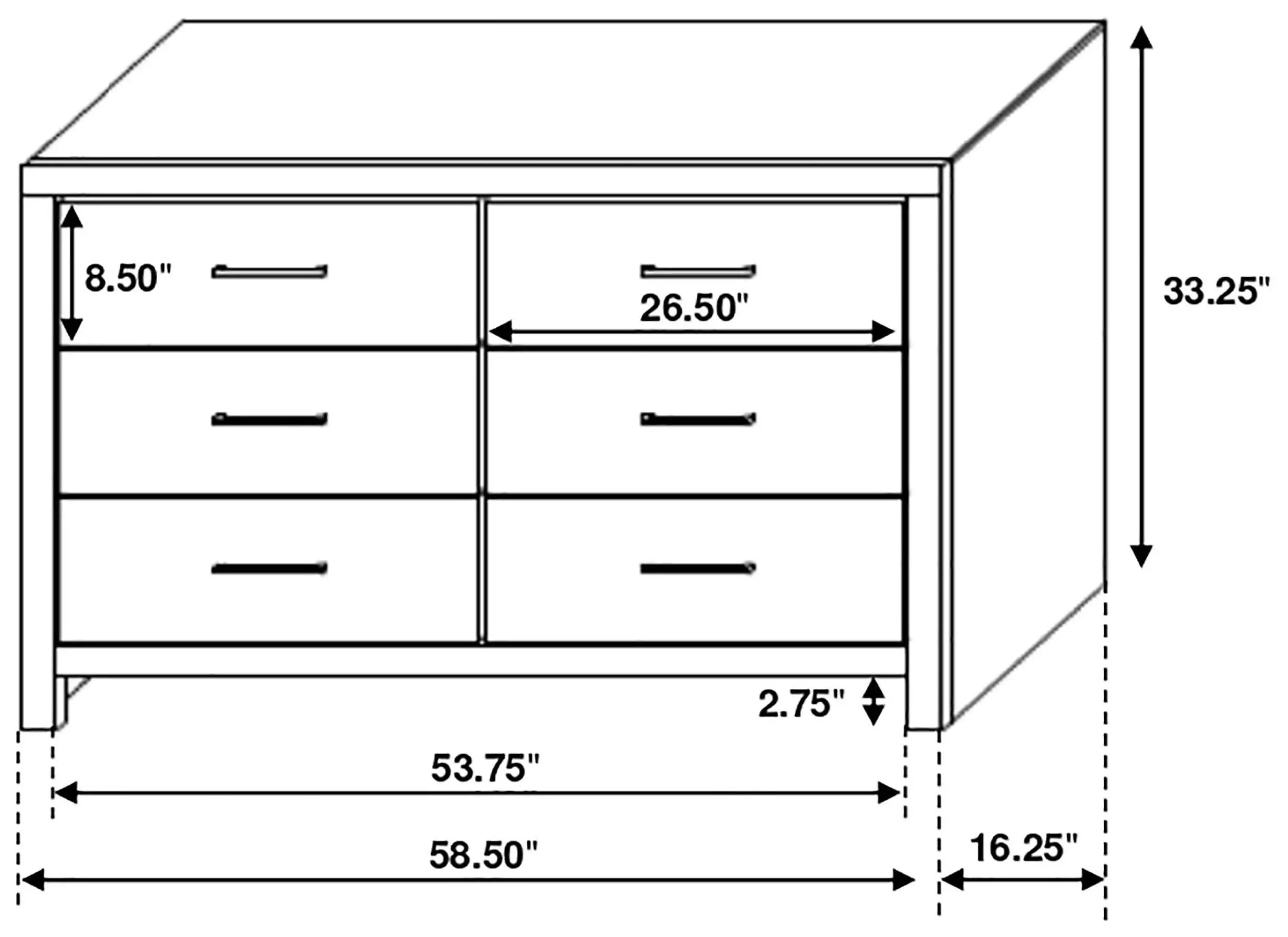 Brantford Coastal White Dresser