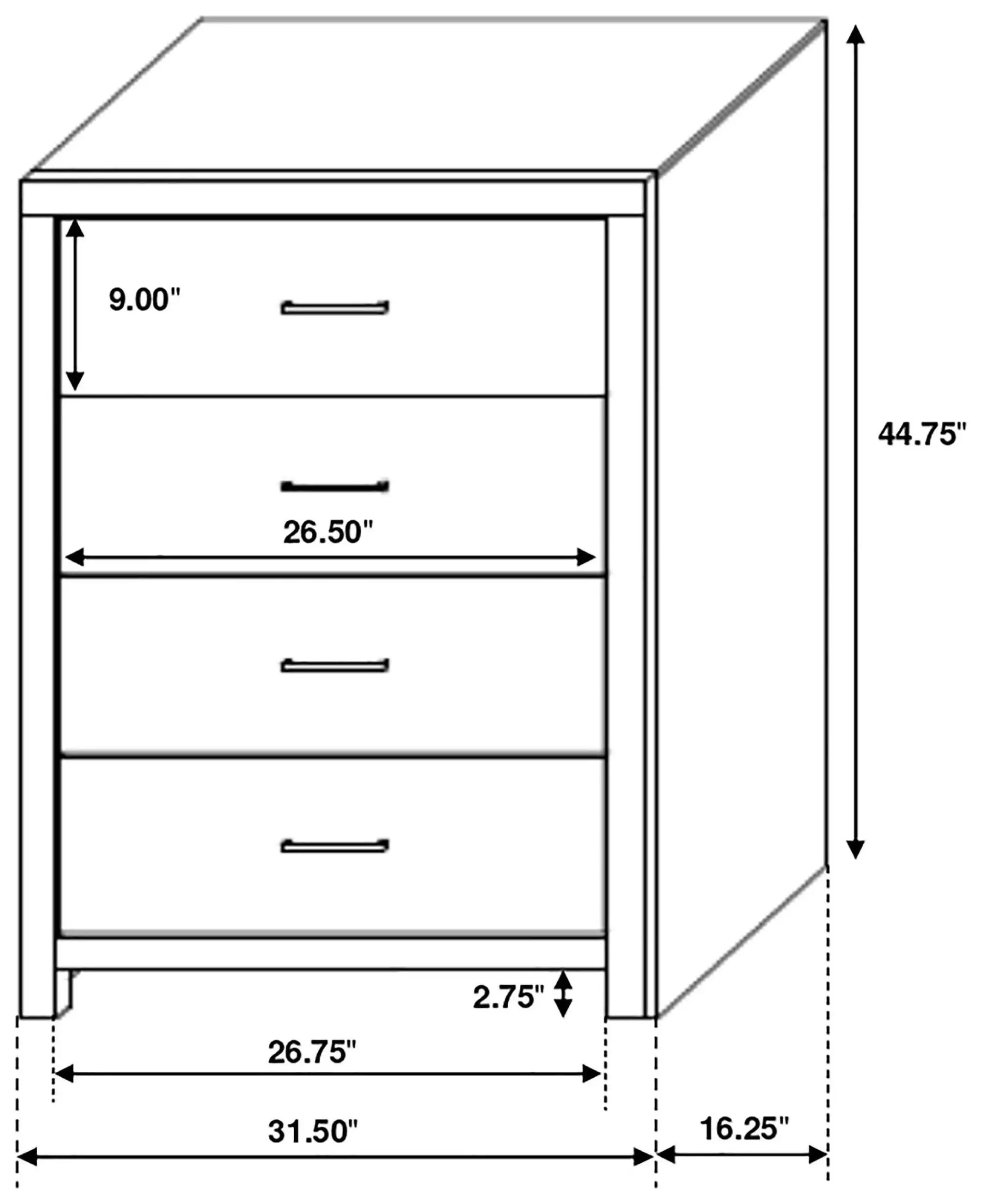 Brantford Coastal White Chest