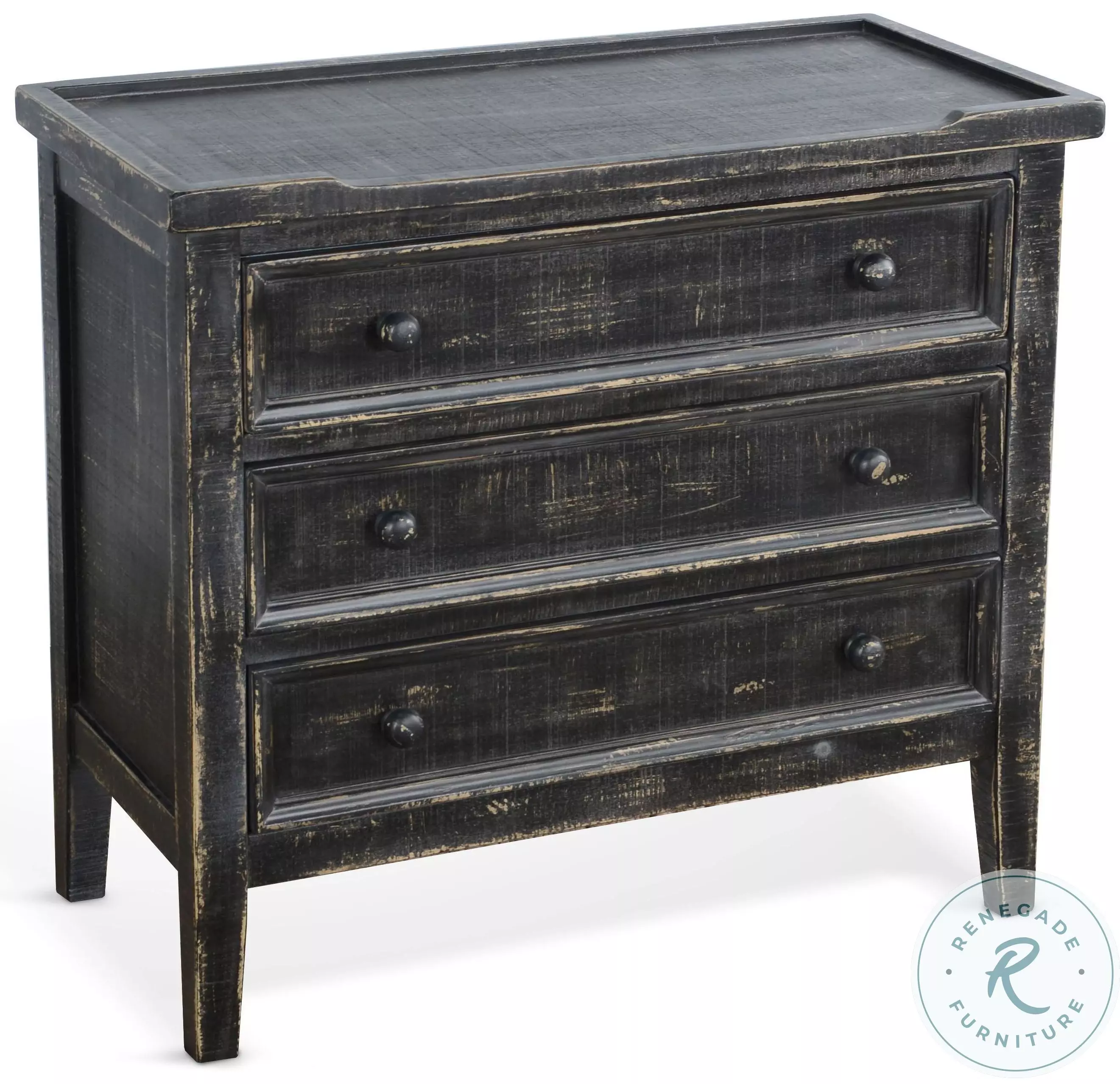 Hearthwood Haven Black Sand 3 Drawer Side Chest from Luna Grove