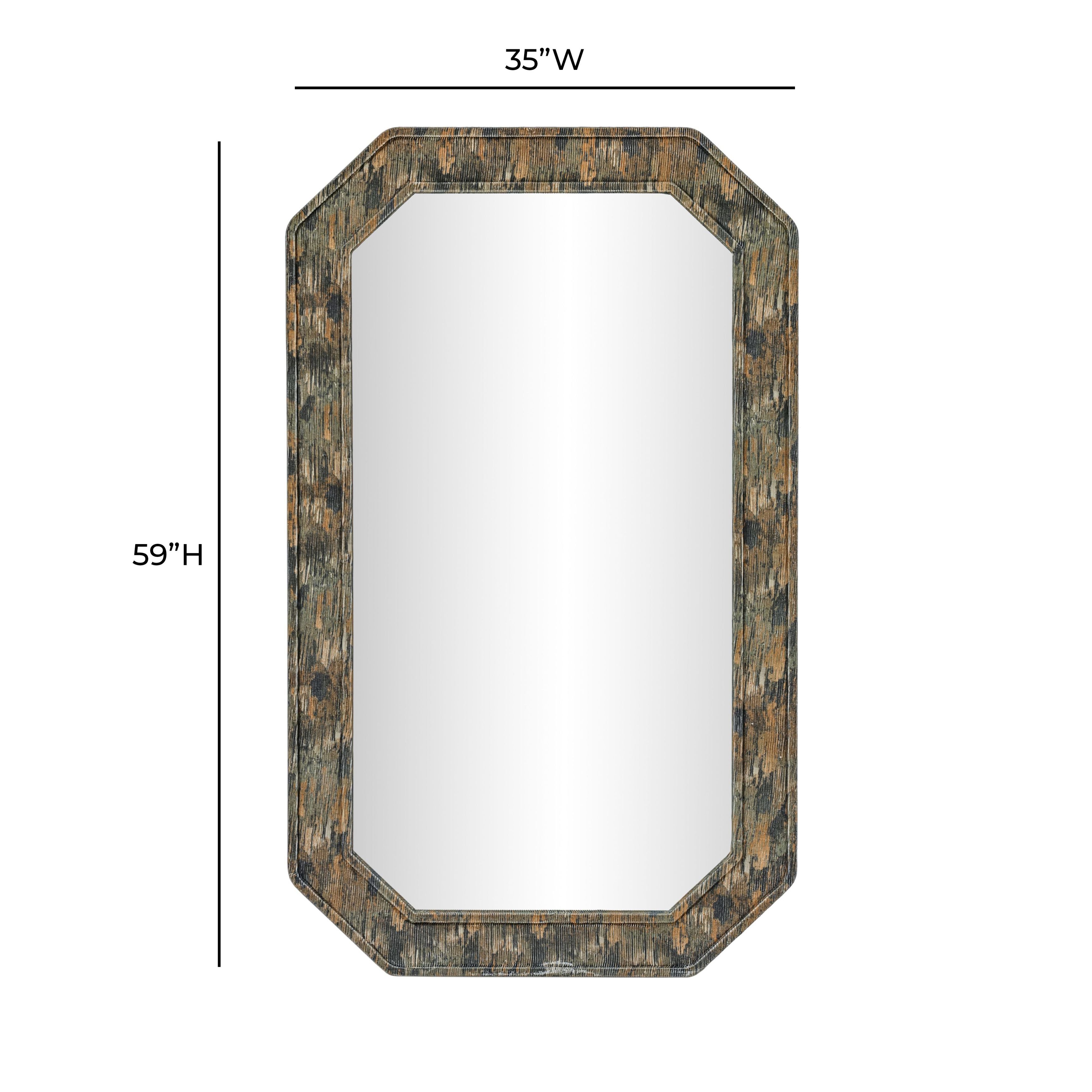Charlene Watercolor Print Rectangular Wall Mirror