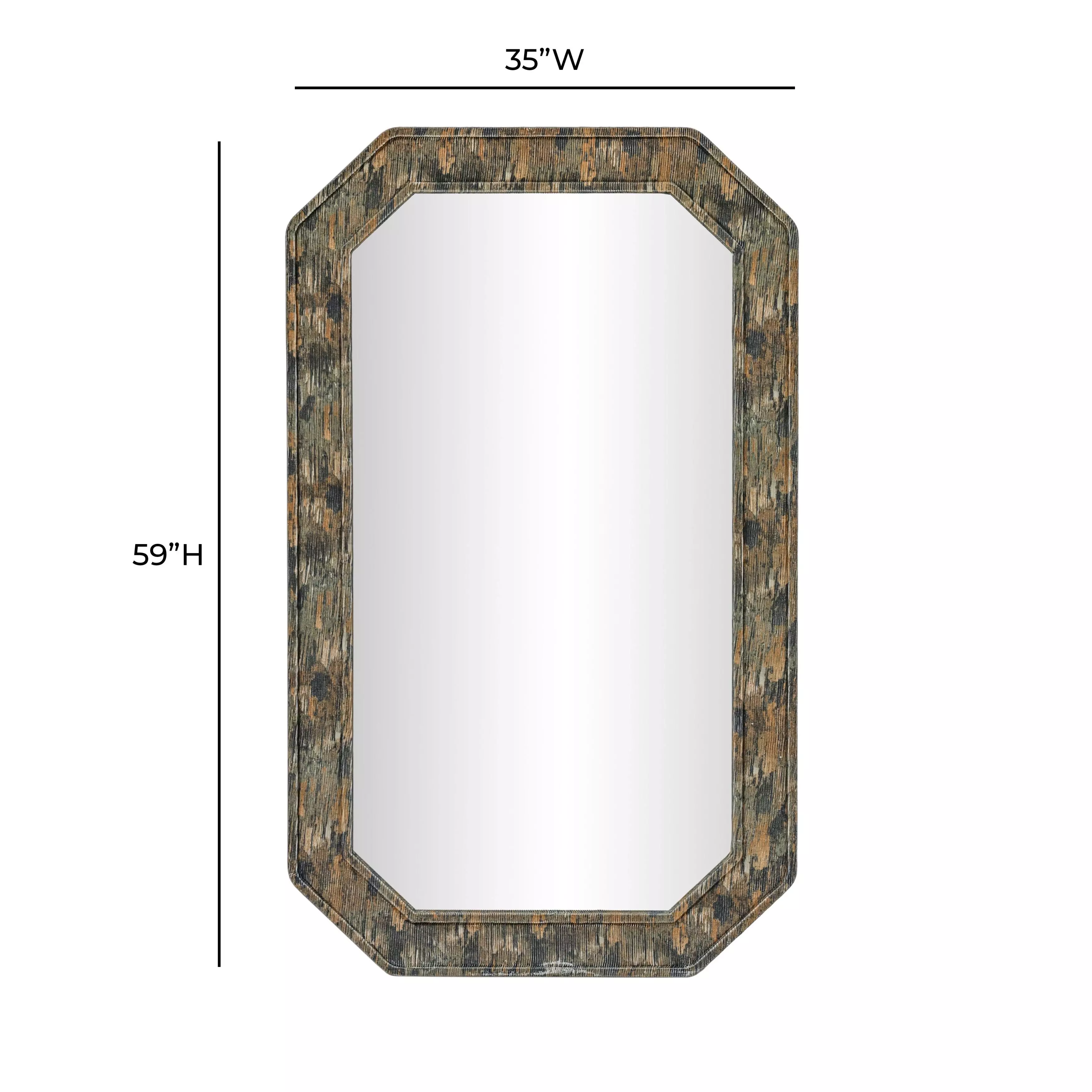 Charlene Watercolor Print Rectangular Wall Mirror