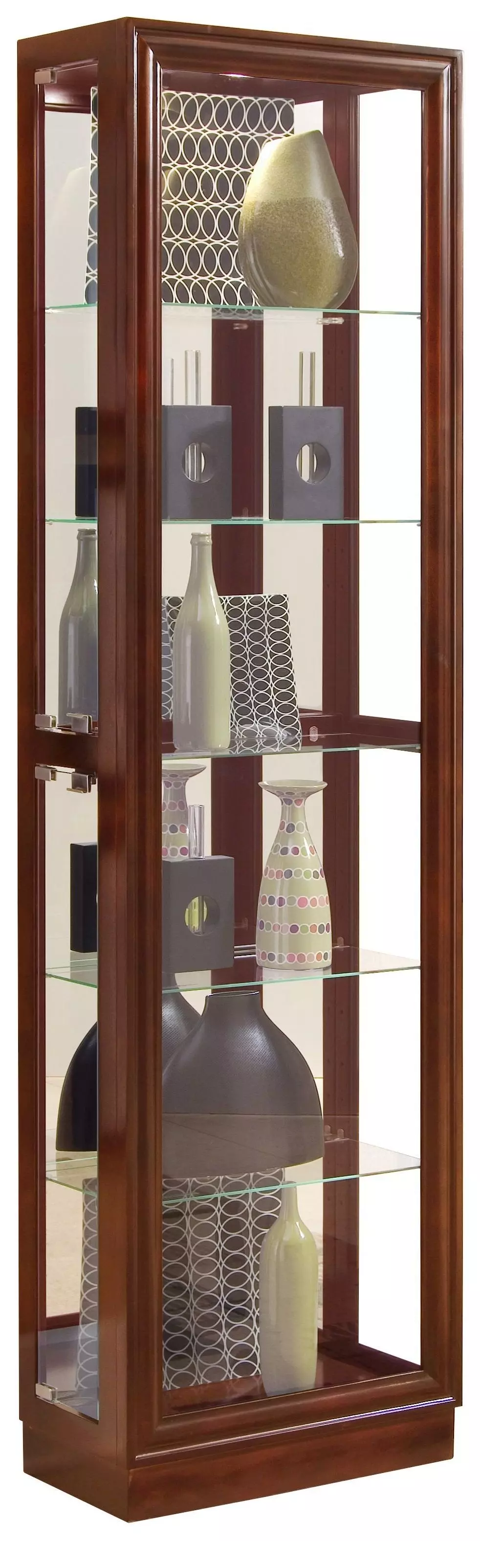 21000 Chocolate Cherry II Curio Cabinet
