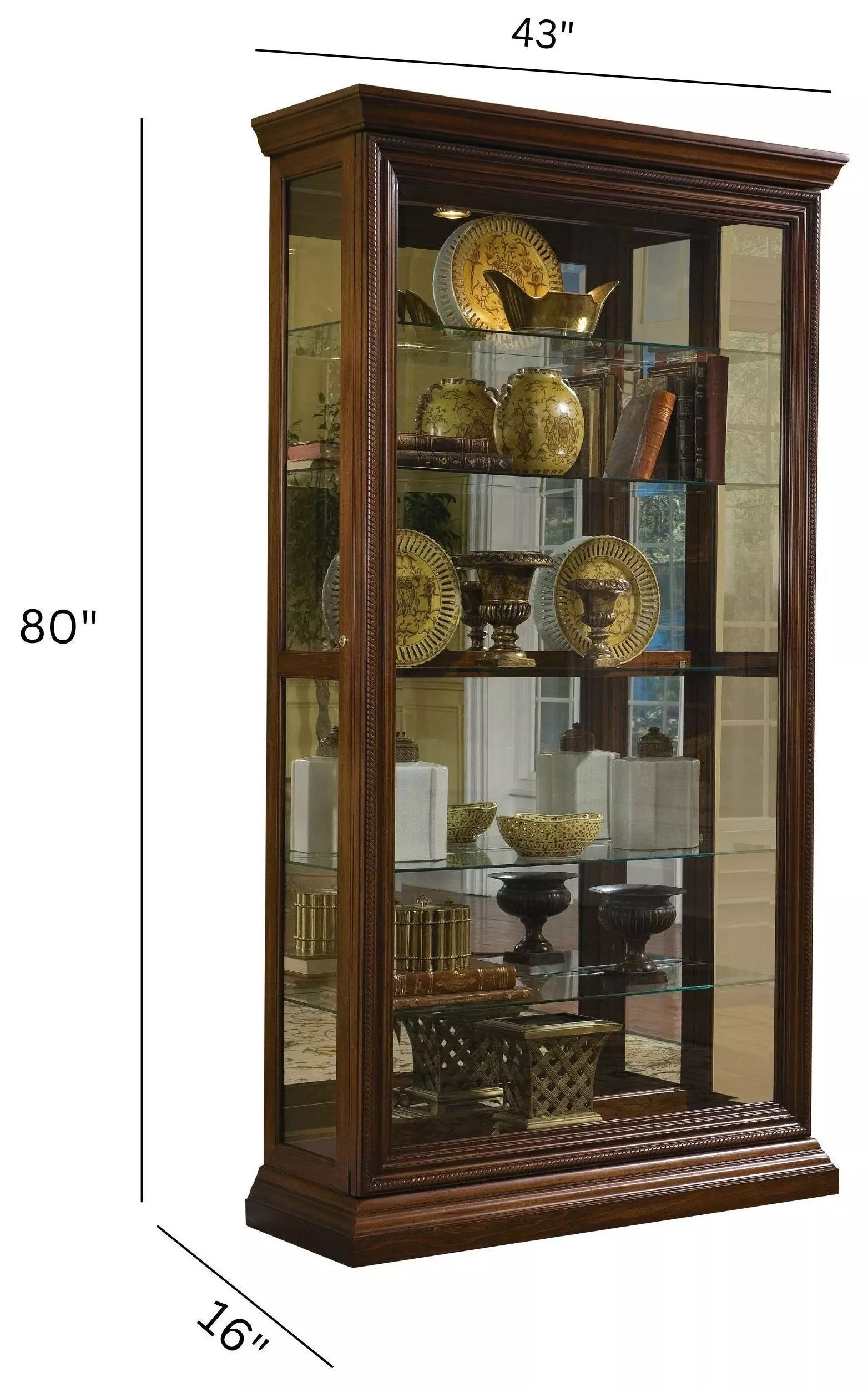 Edwardian Two Way Sliding Door Curio