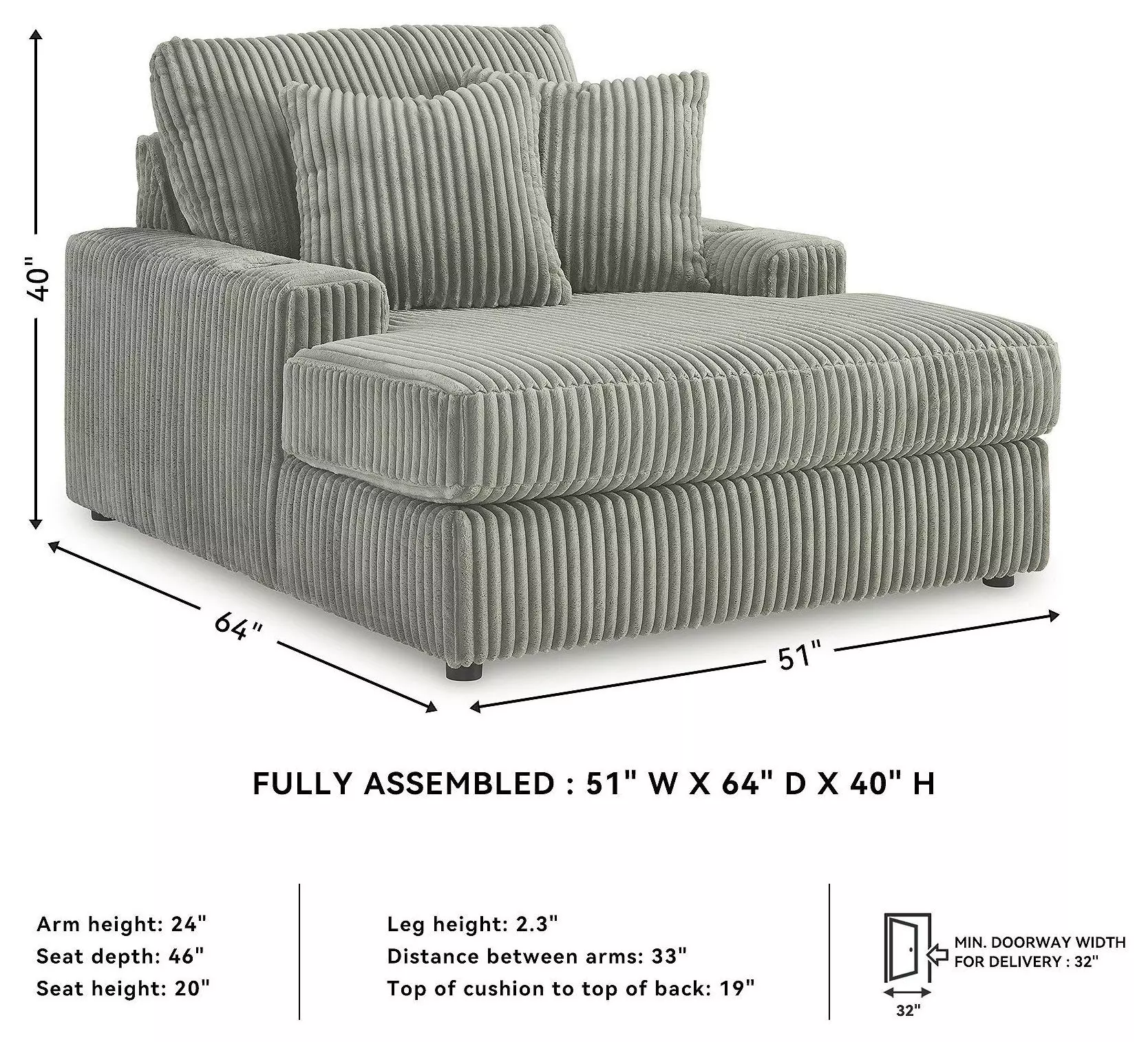 Lindyn Fog Chaise