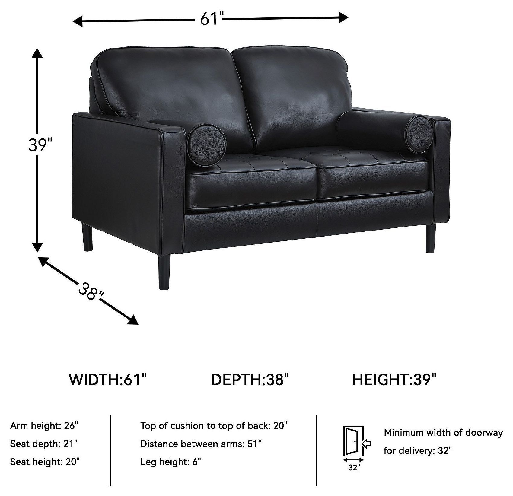 Bryceview Onyx Loveseat