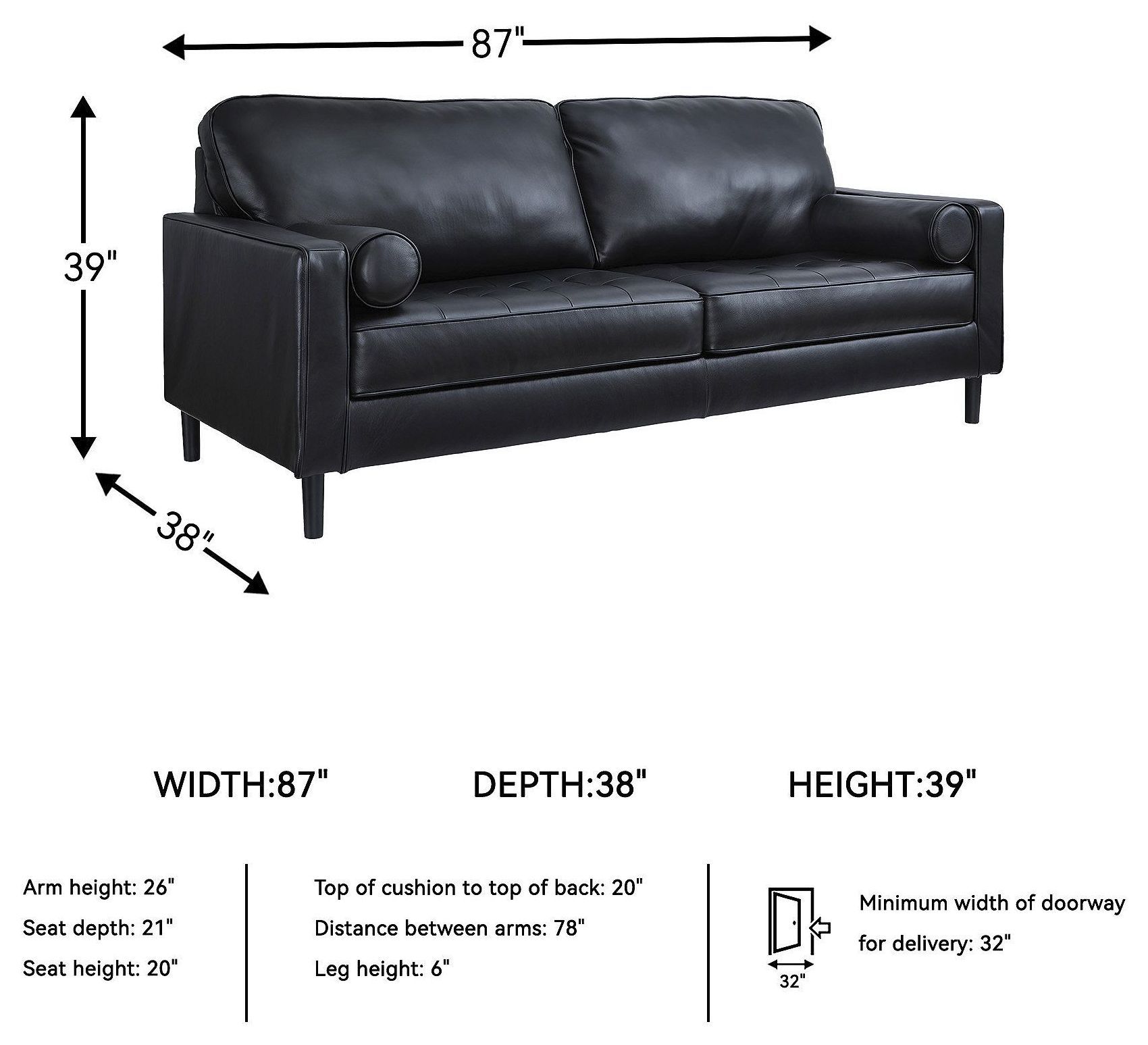Bryceview Onyx Sofa