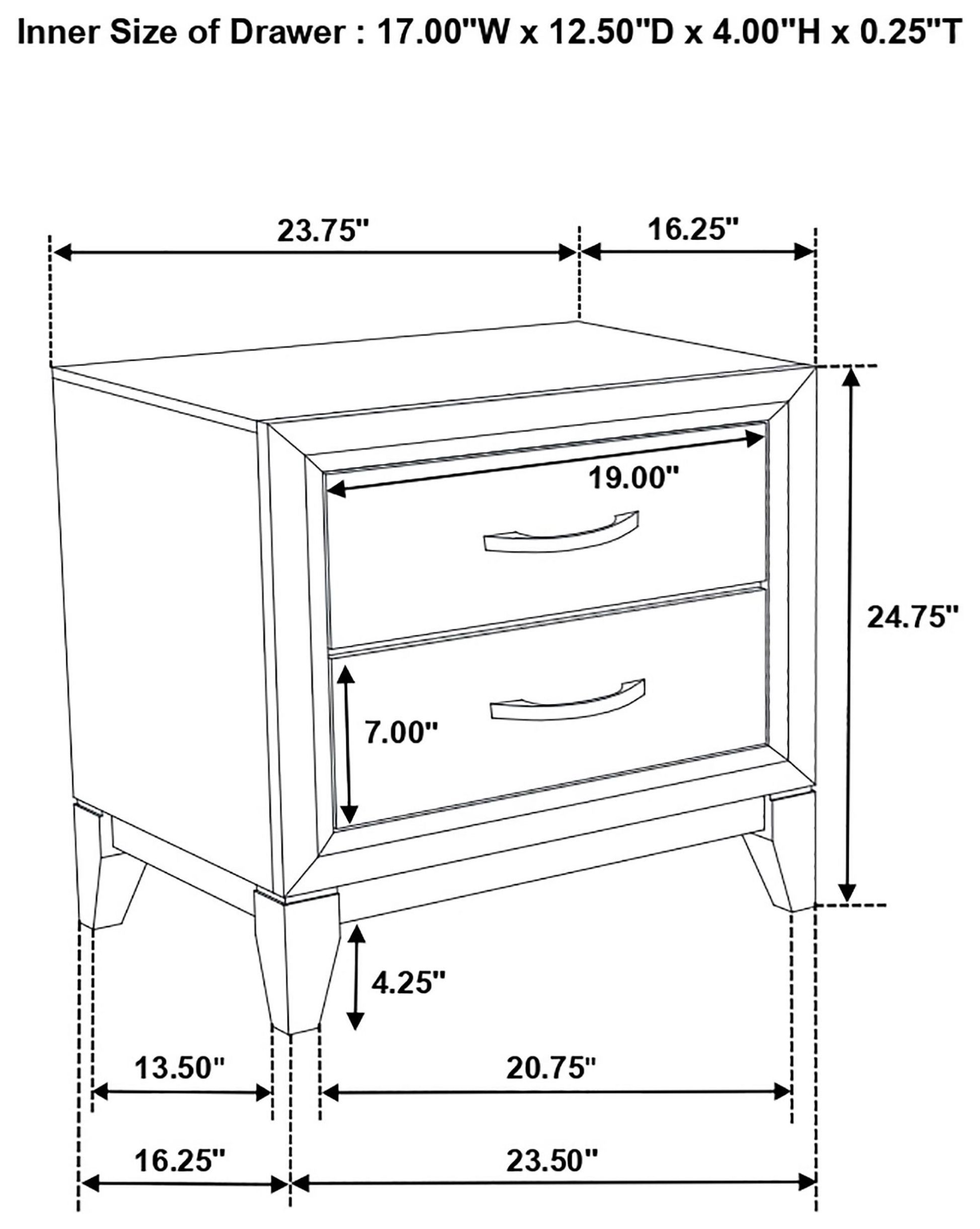 Watson Gray Oak And Black Nightstand