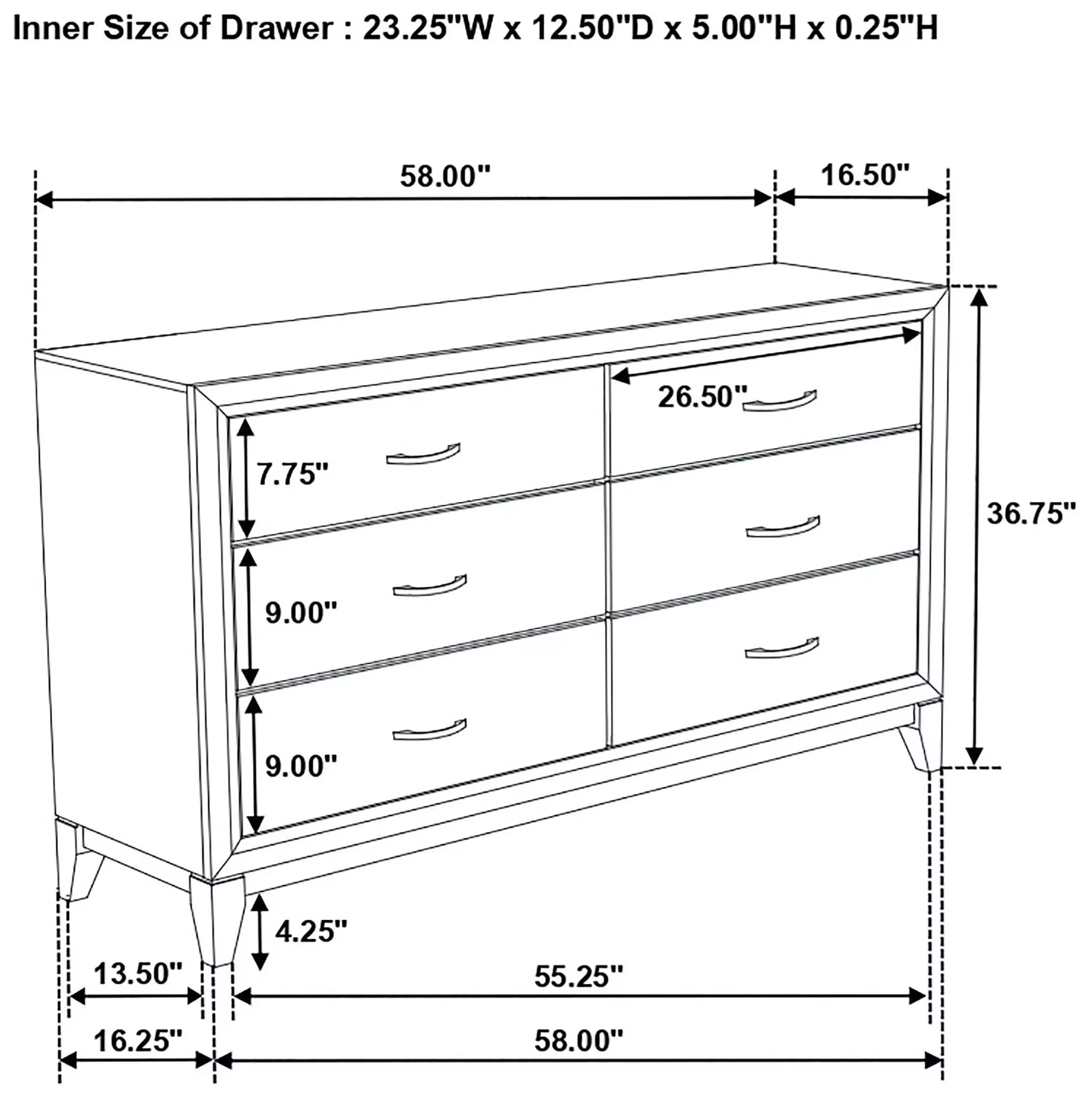 Watson Gray Oak And Black Dresser