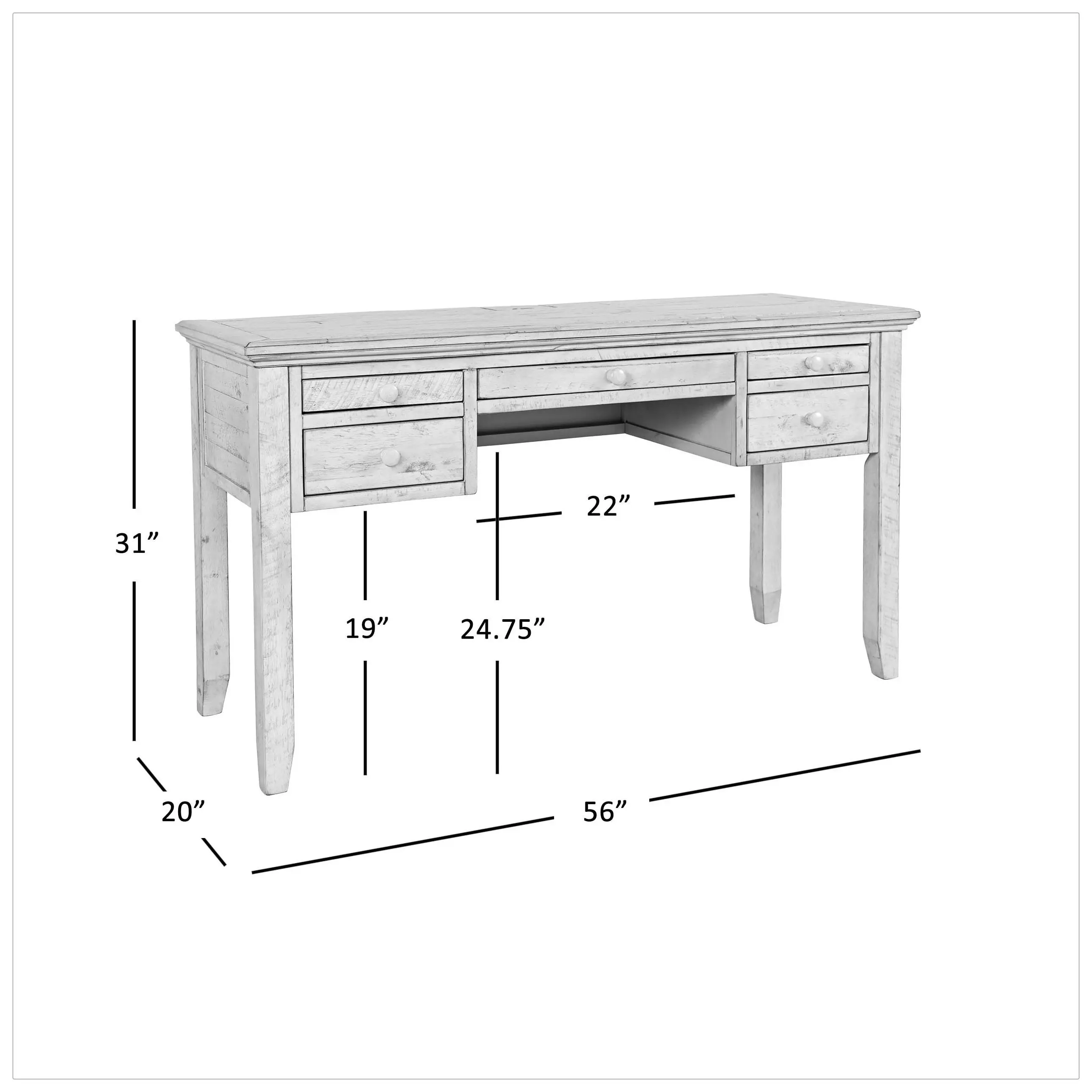 Rustic Shores Grey Wash Desk