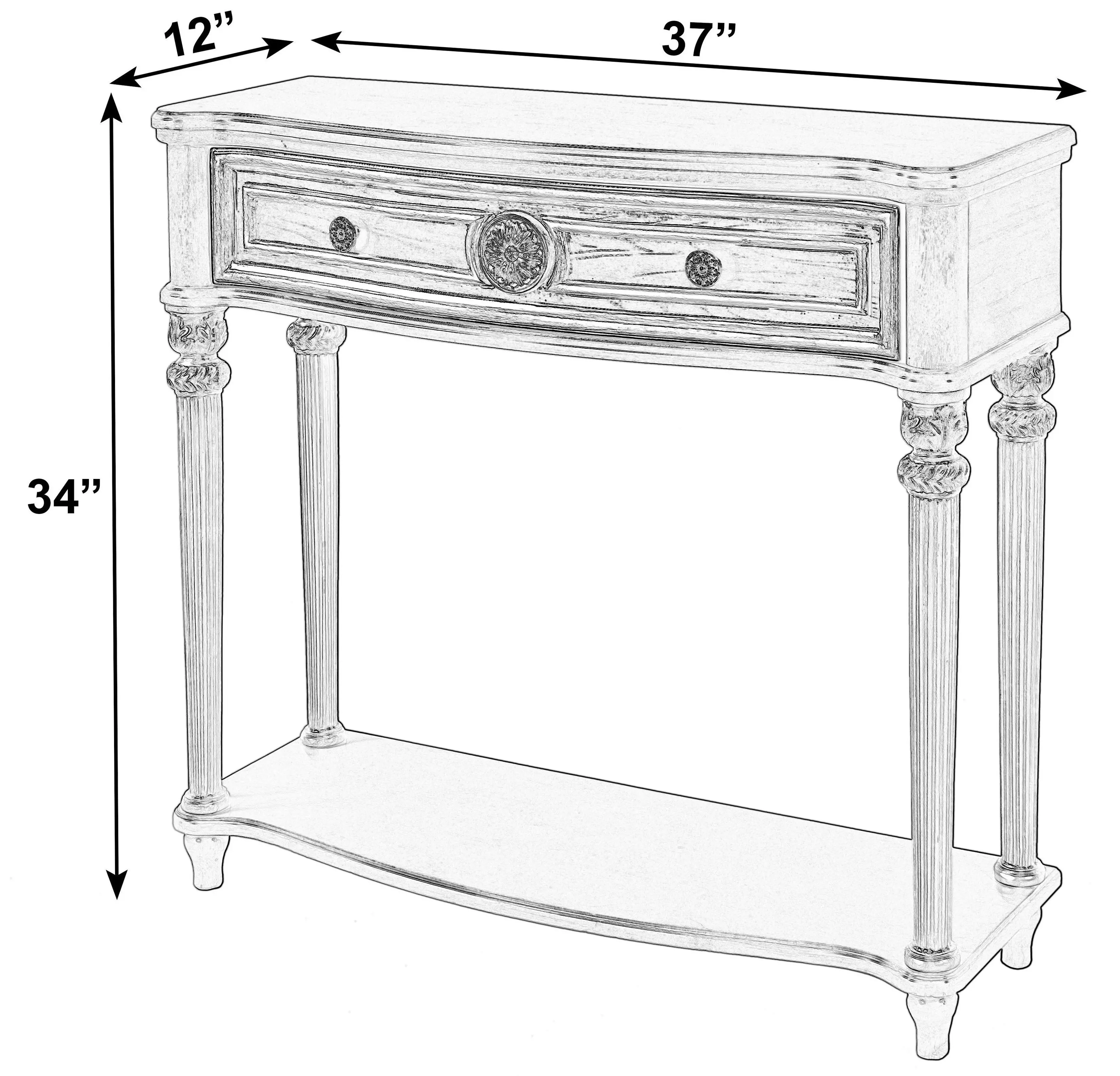 Alexander Blue 37" 1 Drawer Console Table