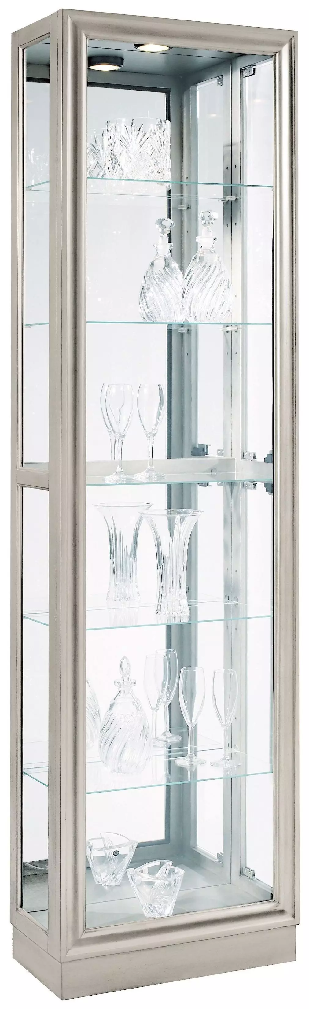 Platinum Four adjustable glass shelves Curio from Pulaski (21455