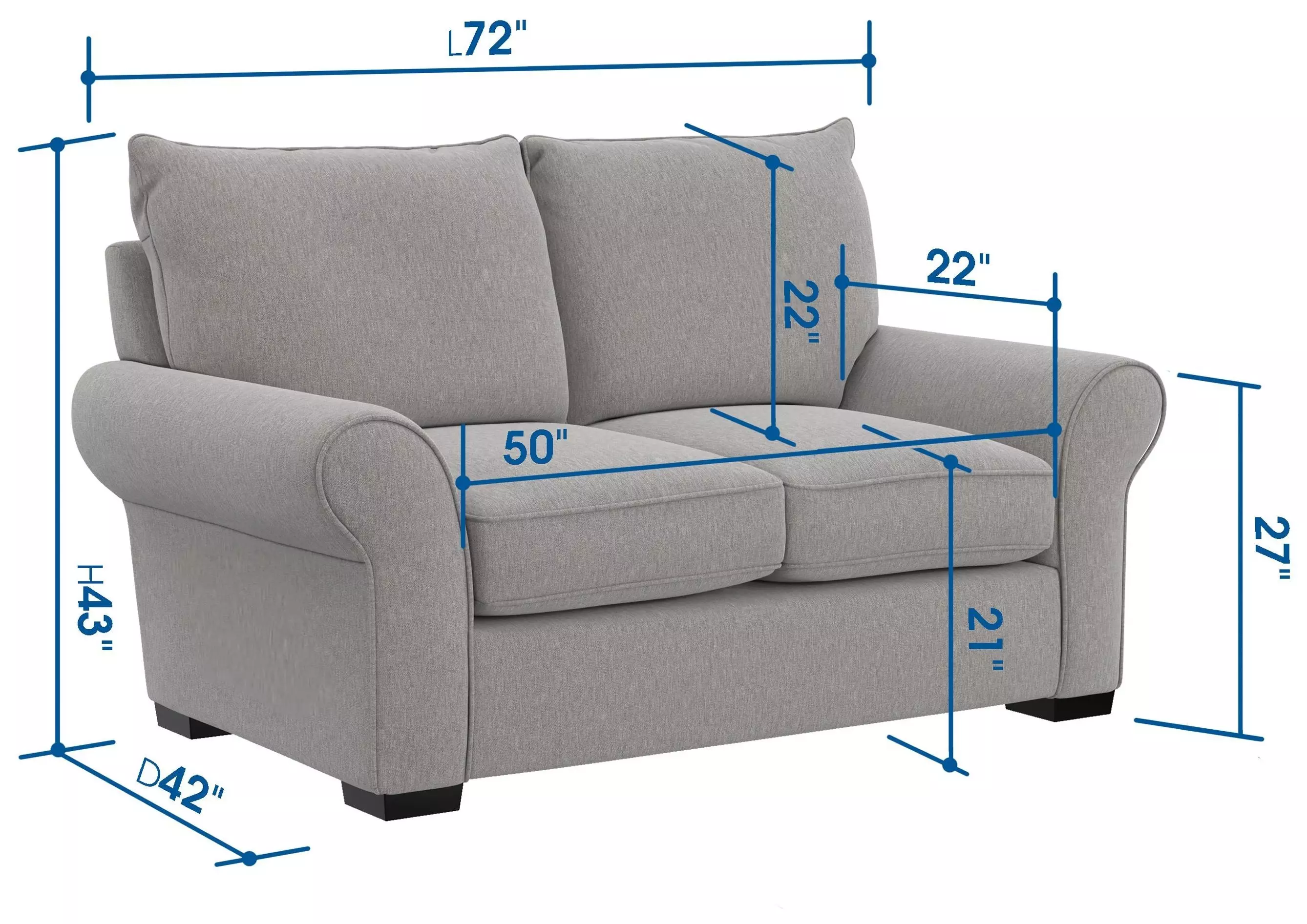 Alden Stone 72" Loveseat