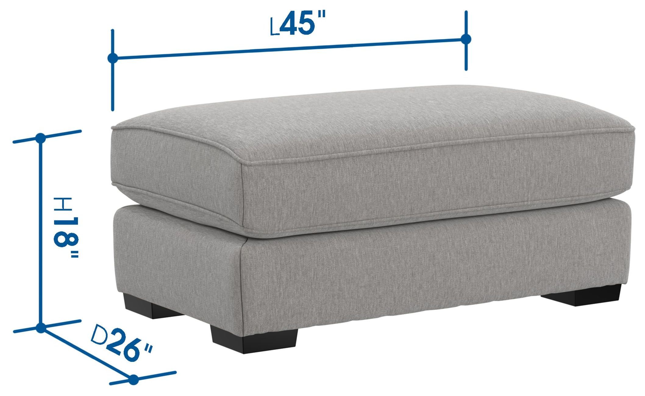 Alden Stone Upholstered Rectangular Ottoman
