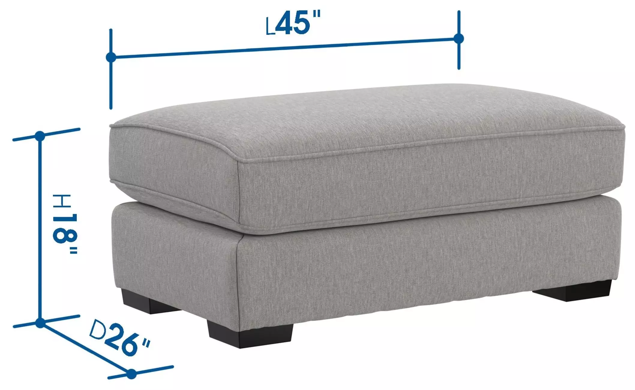 Alden Stone Upholstered Rectangular Ottoman