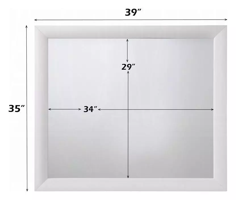 Ireland White Rectangular Dresser Mirror