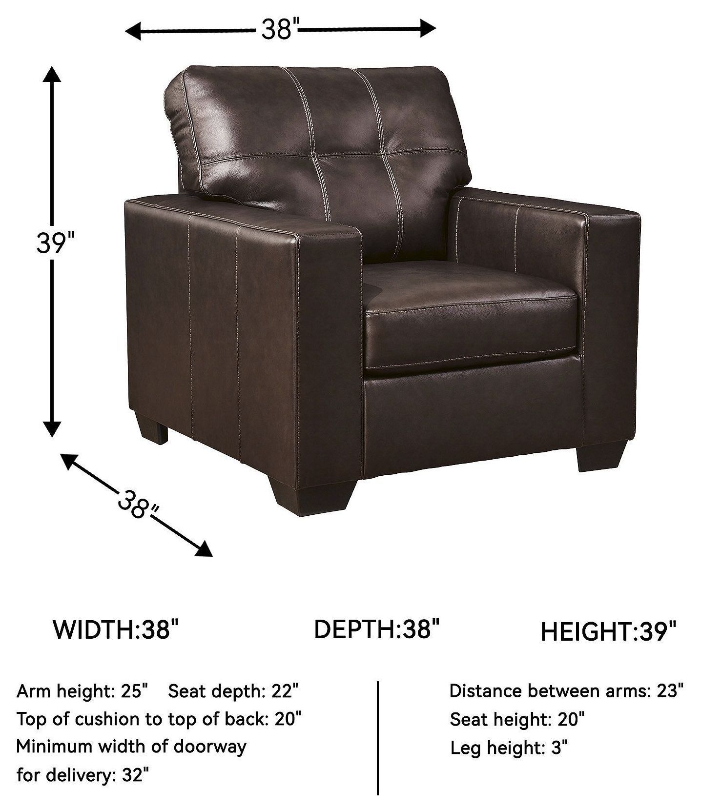 Santorine Dark Brown Chair